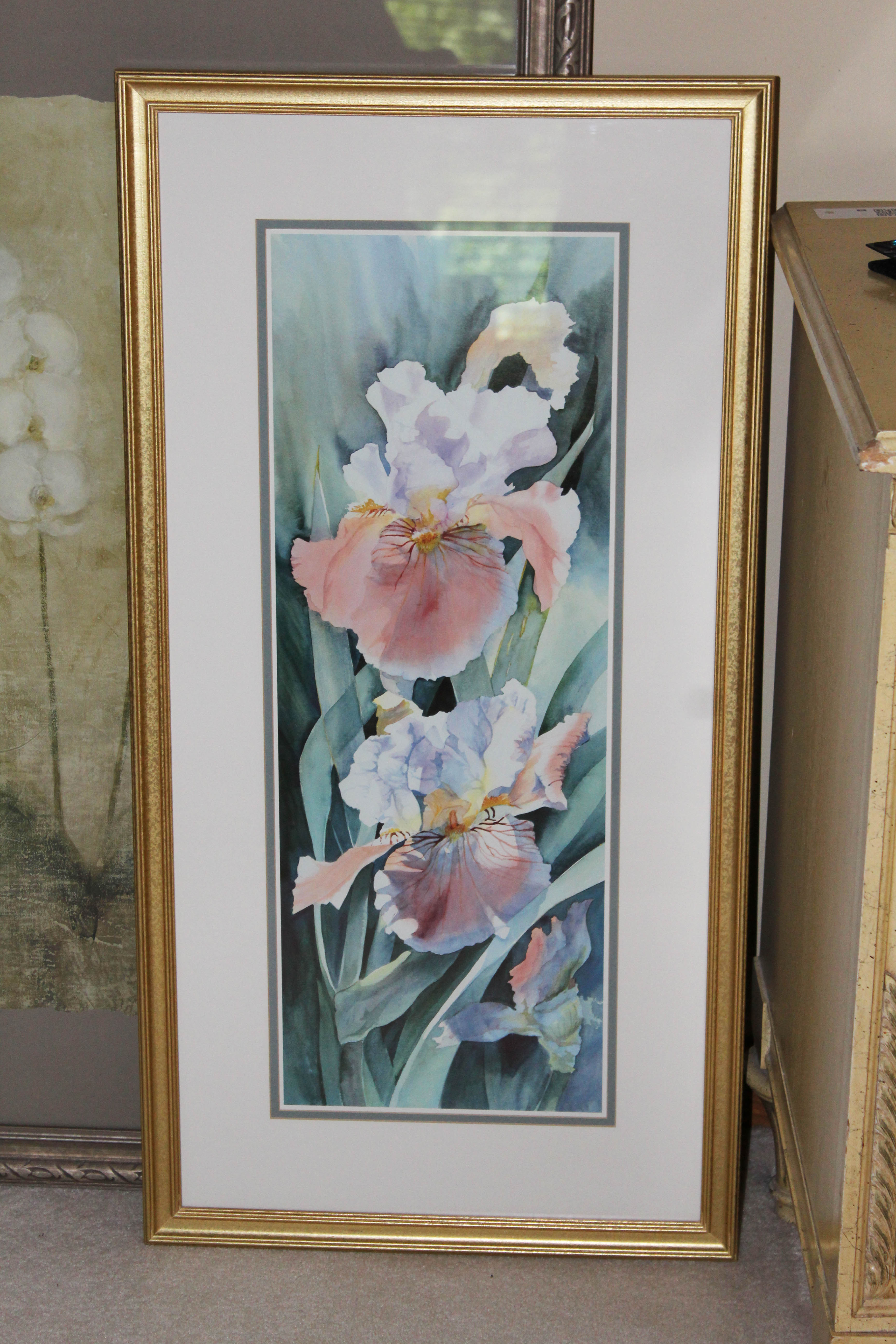 Pair of Offset Lithograph Prints of Flowers