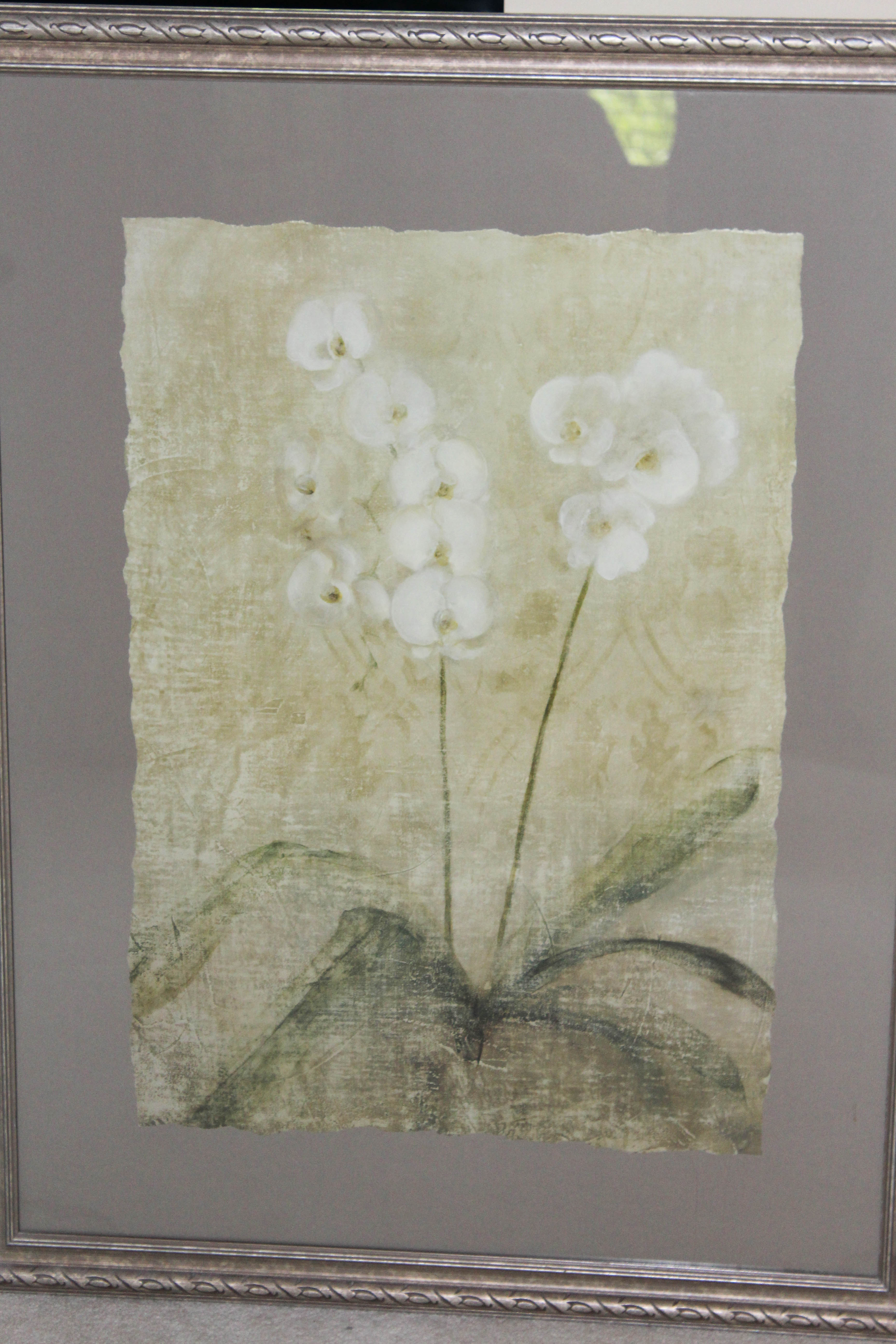 Pair of Offset Lithograph Prints of Flowers