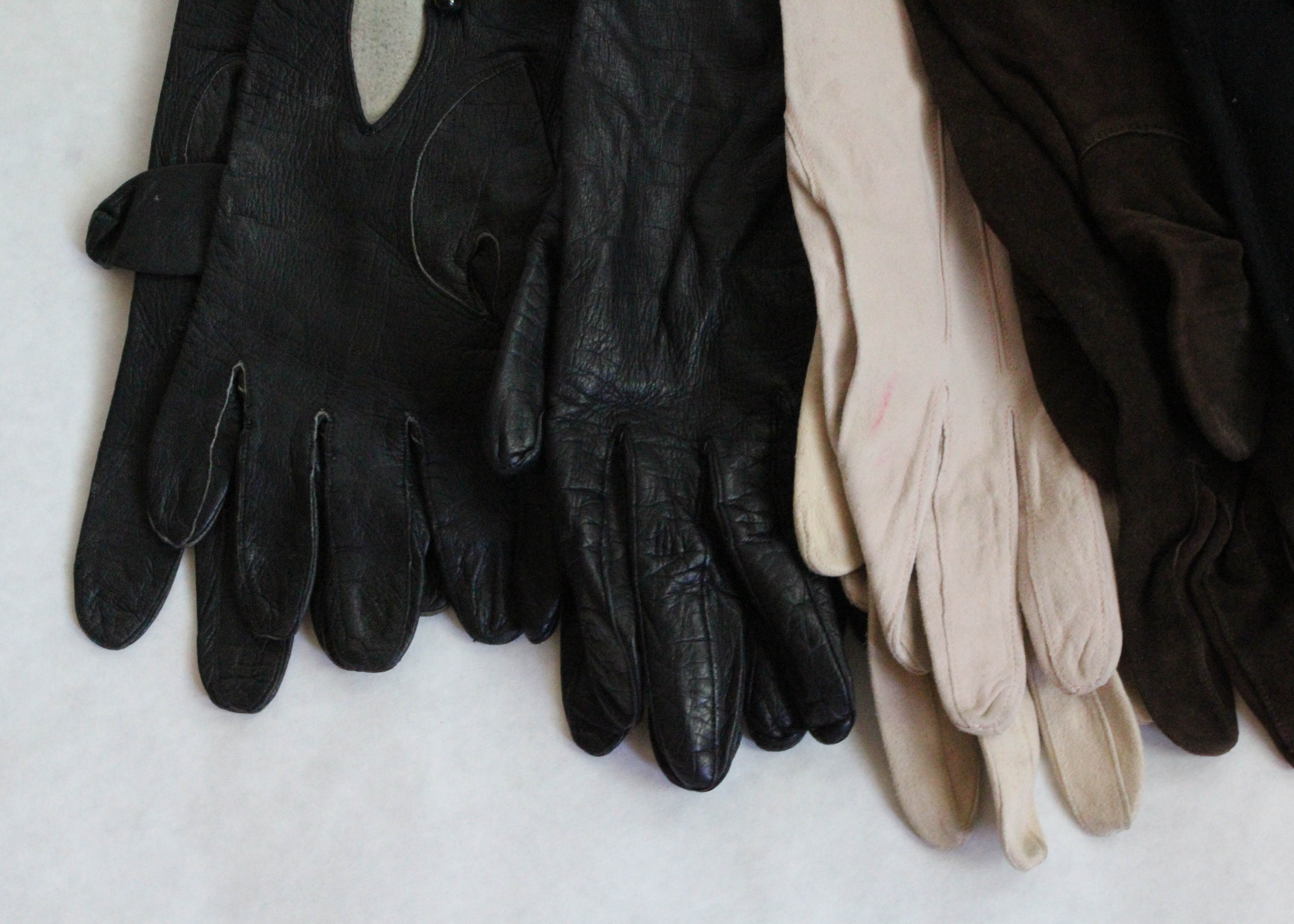 Collection of Vintage Suede and Leather Gloves