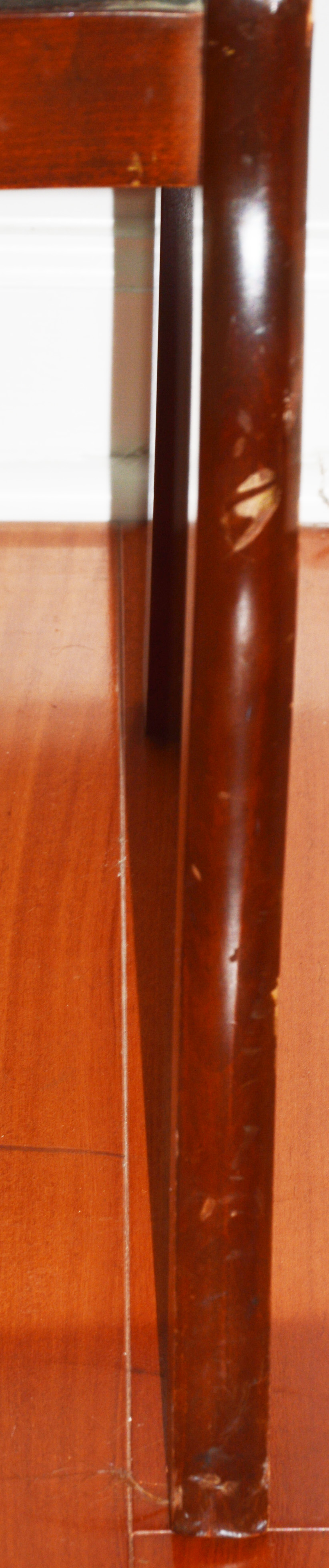 Queen Anne Style Oak Wood Upholstered Chair