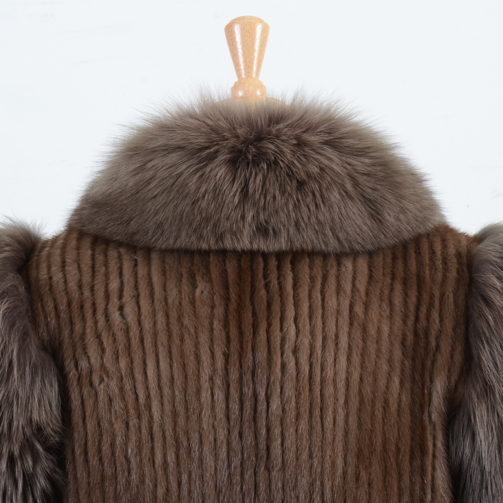 Alaskan Custom Built Furs of Kansas City Muskrat and Fox Fur Coat