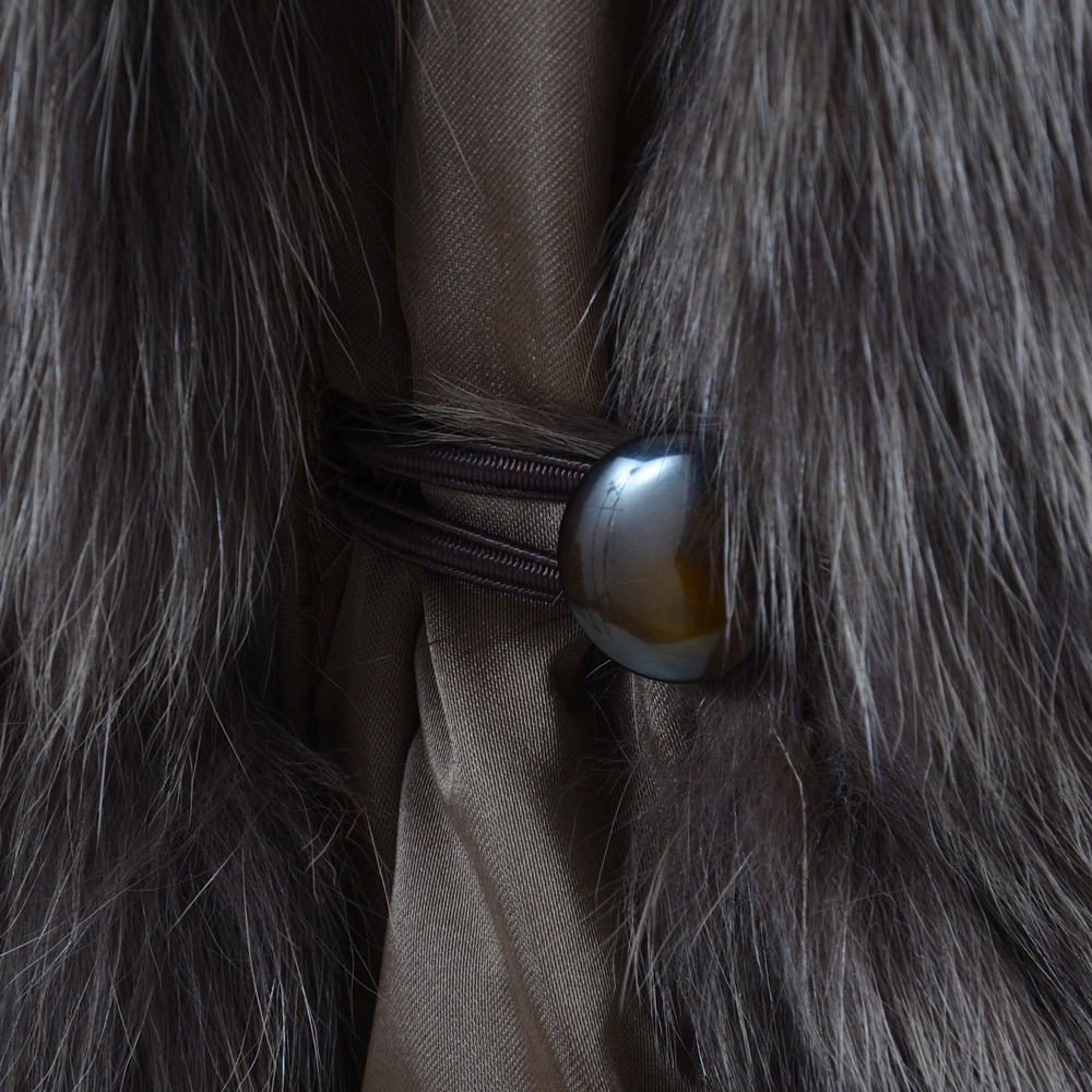 Alaskan Custom Built Furs of Kansas City Muskrat and Fox Fur Coat