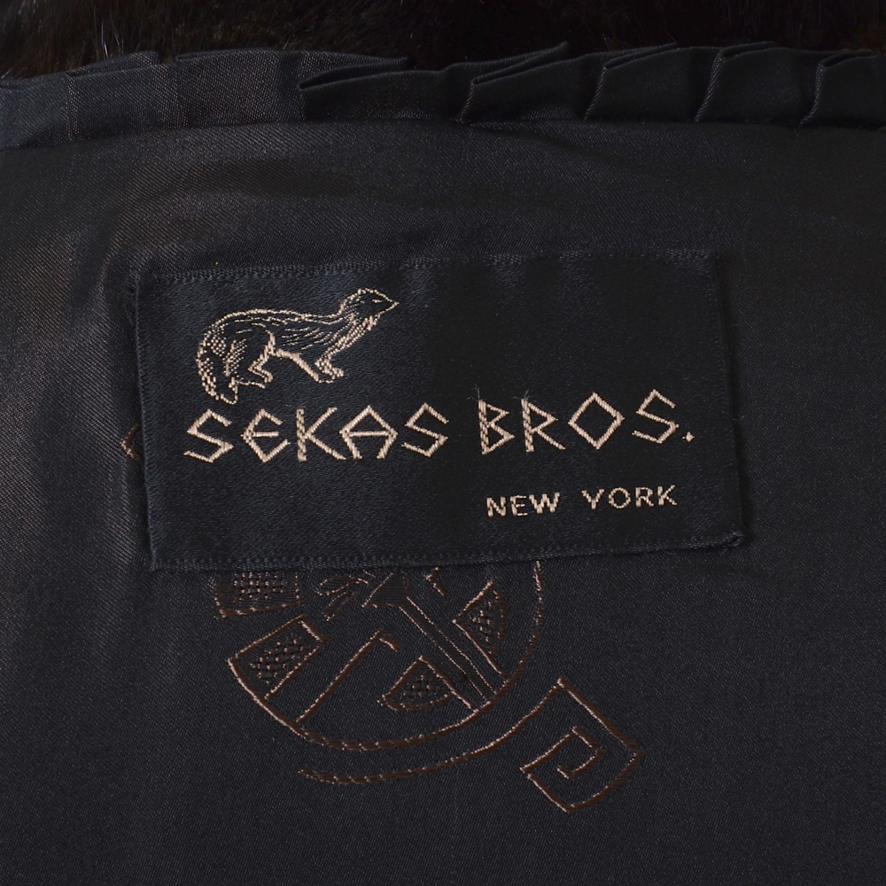 Sekas Bros. of New York Full Length Ranch Mink Fur Coat