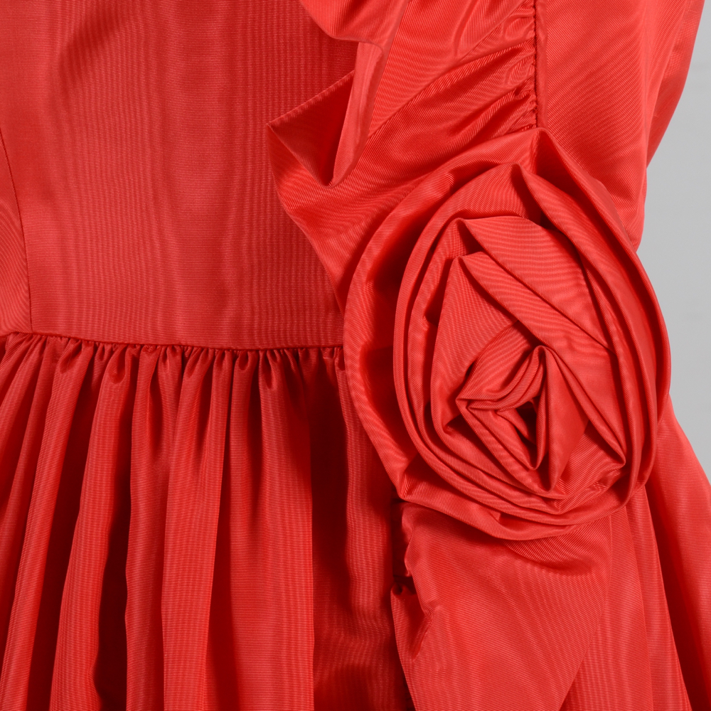 Rose Taft for Couture Fashions Red Moire Formal Dress