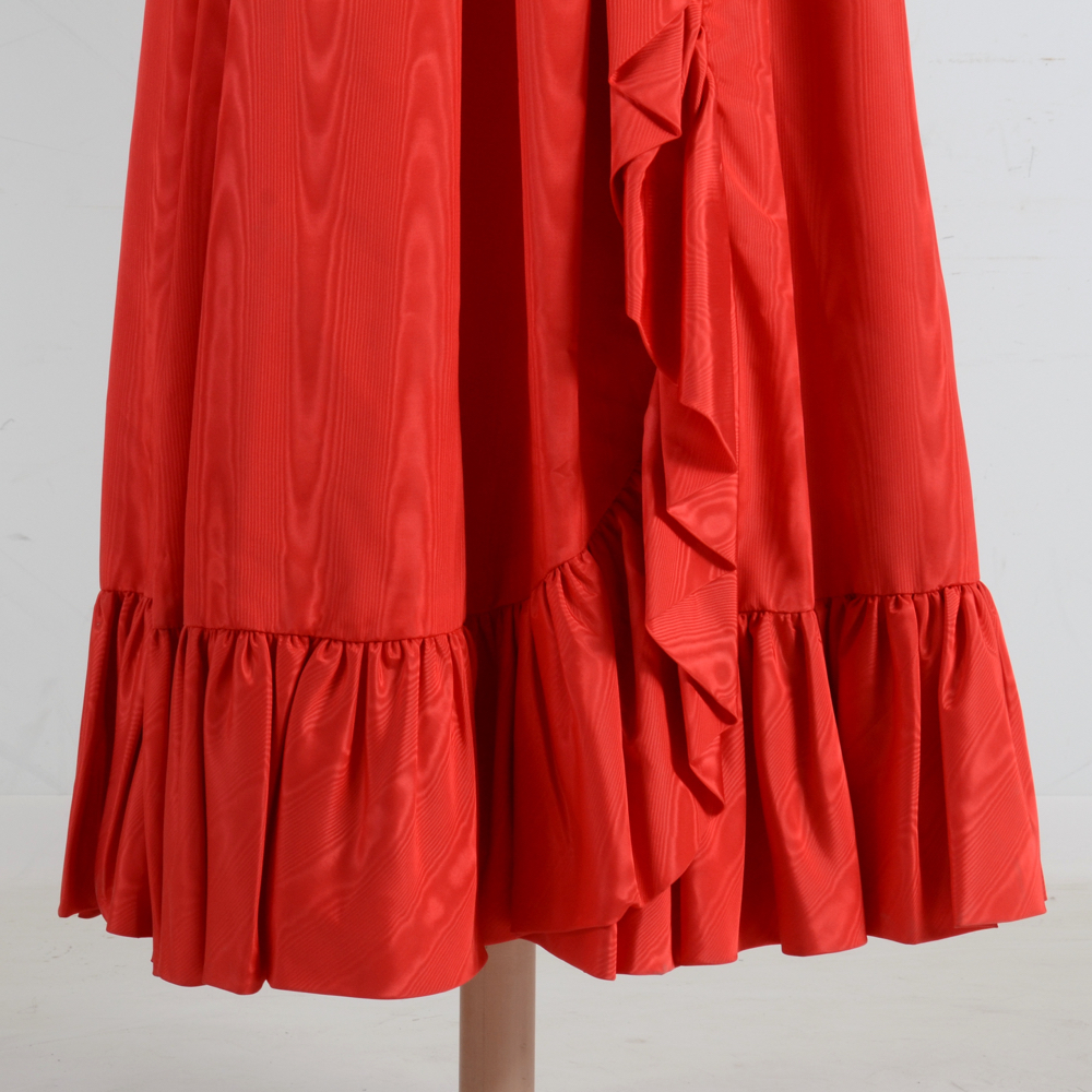 Rose Taft for Couture Fashions Red Moire Formal Dress