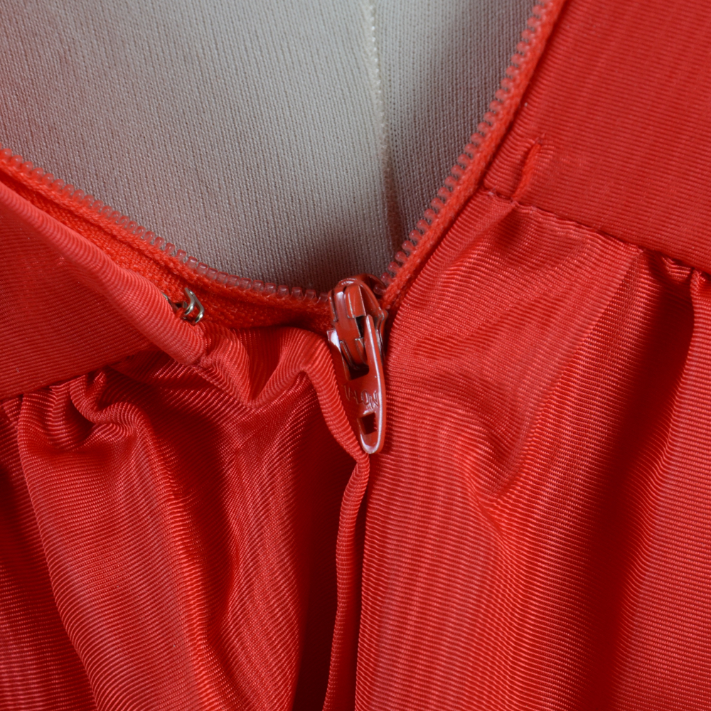 Rose Taft for Couture Fashions Red Moire Formal Dress