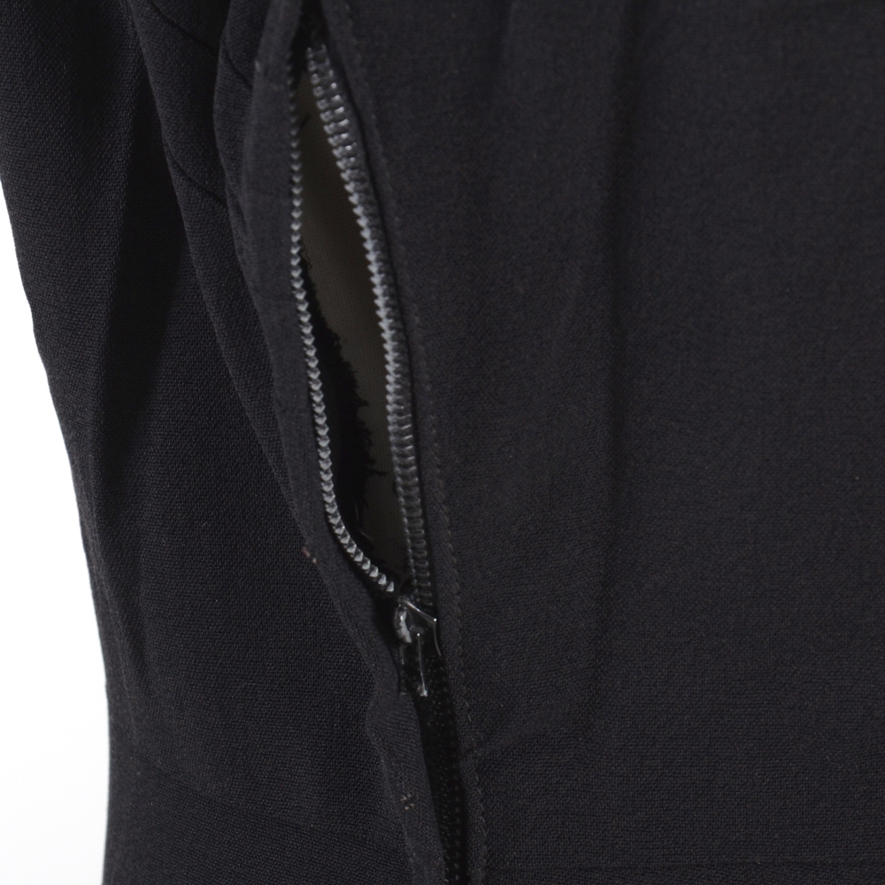 1940s Vintage Black Crepe Beaded Dress