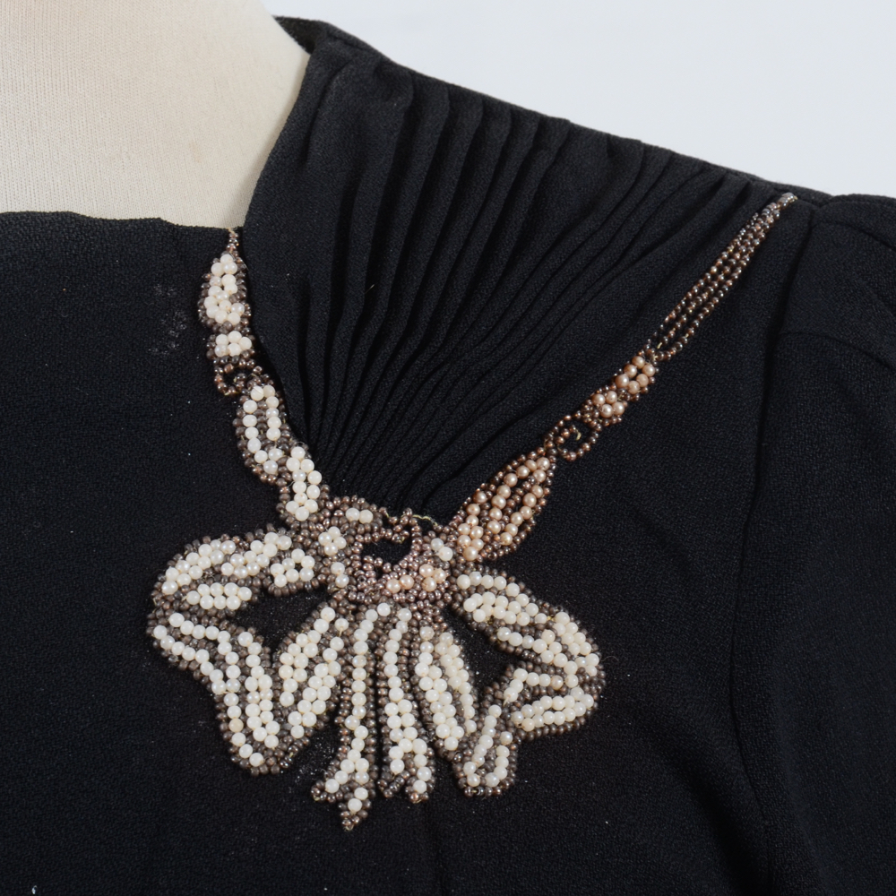 Women's 1940s Vintage Crepe Dress