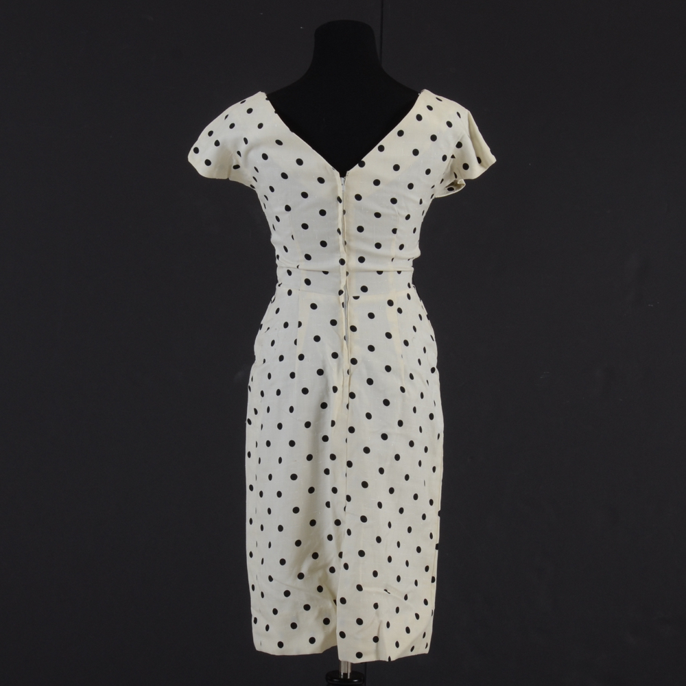 1950s Retro Vintage Polka Dot Cocktail Dress