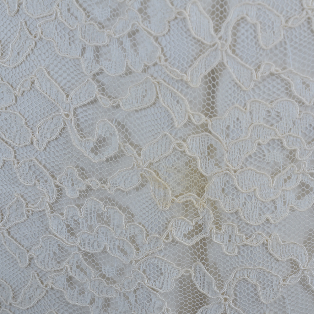 1960s Vintage Sleeveless Lace Formal Dress with Pink Satin Bow