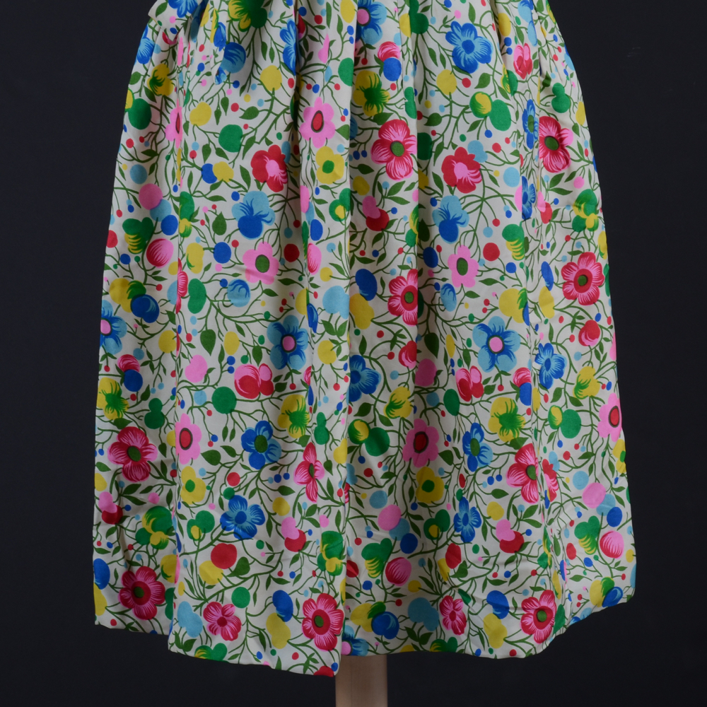 1950s Vintage Gidding's Silk Floral Print Dress