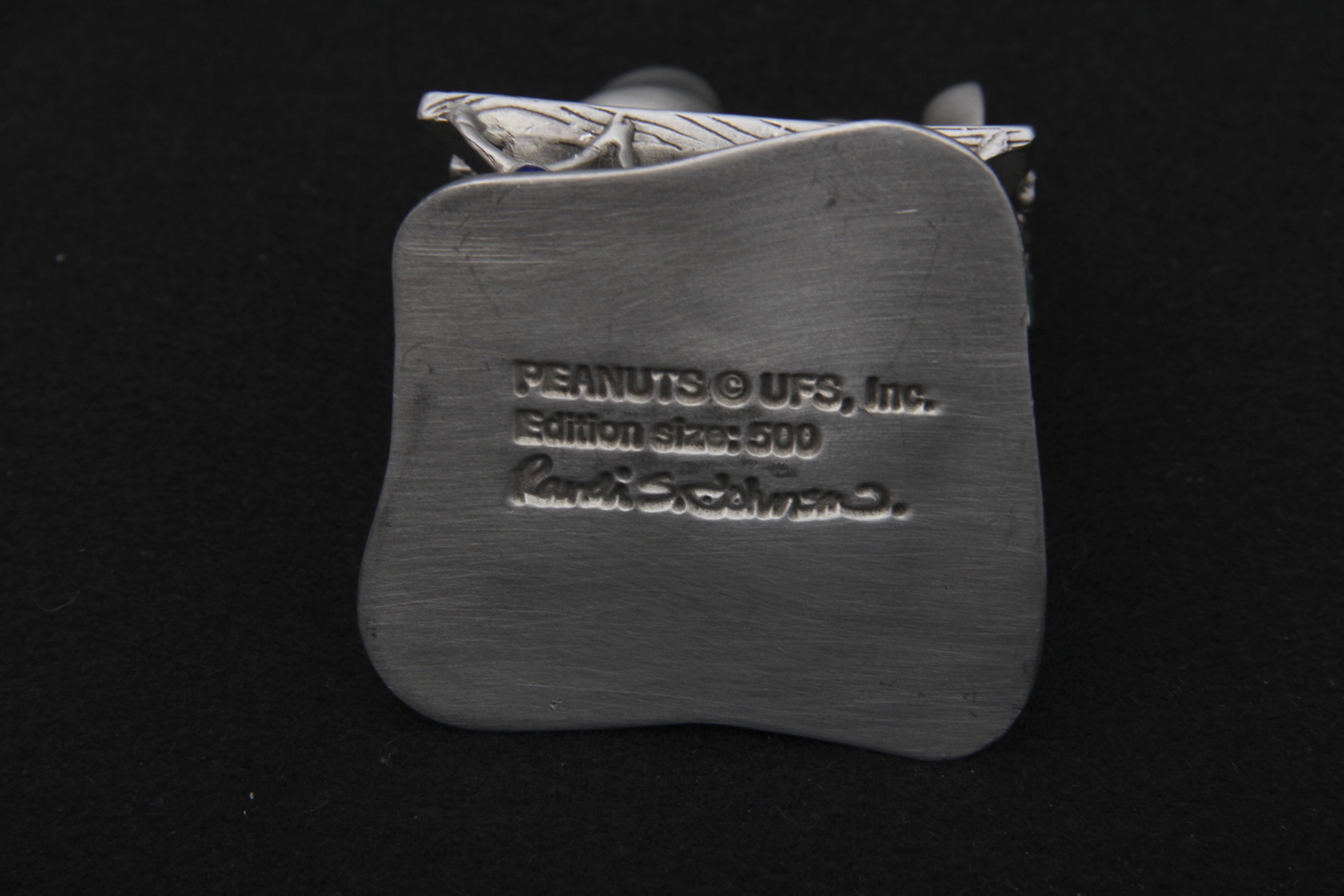 Limited Edition Randi Johnson Snoopy, Lucy and Woodstock Pewter Sculptures