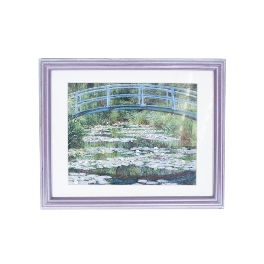 Claude Monet "Japanese Footbridge" Lithograph