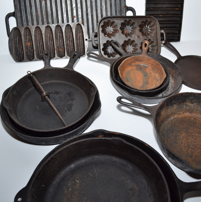 Collection of Cast Iron Cook Ware