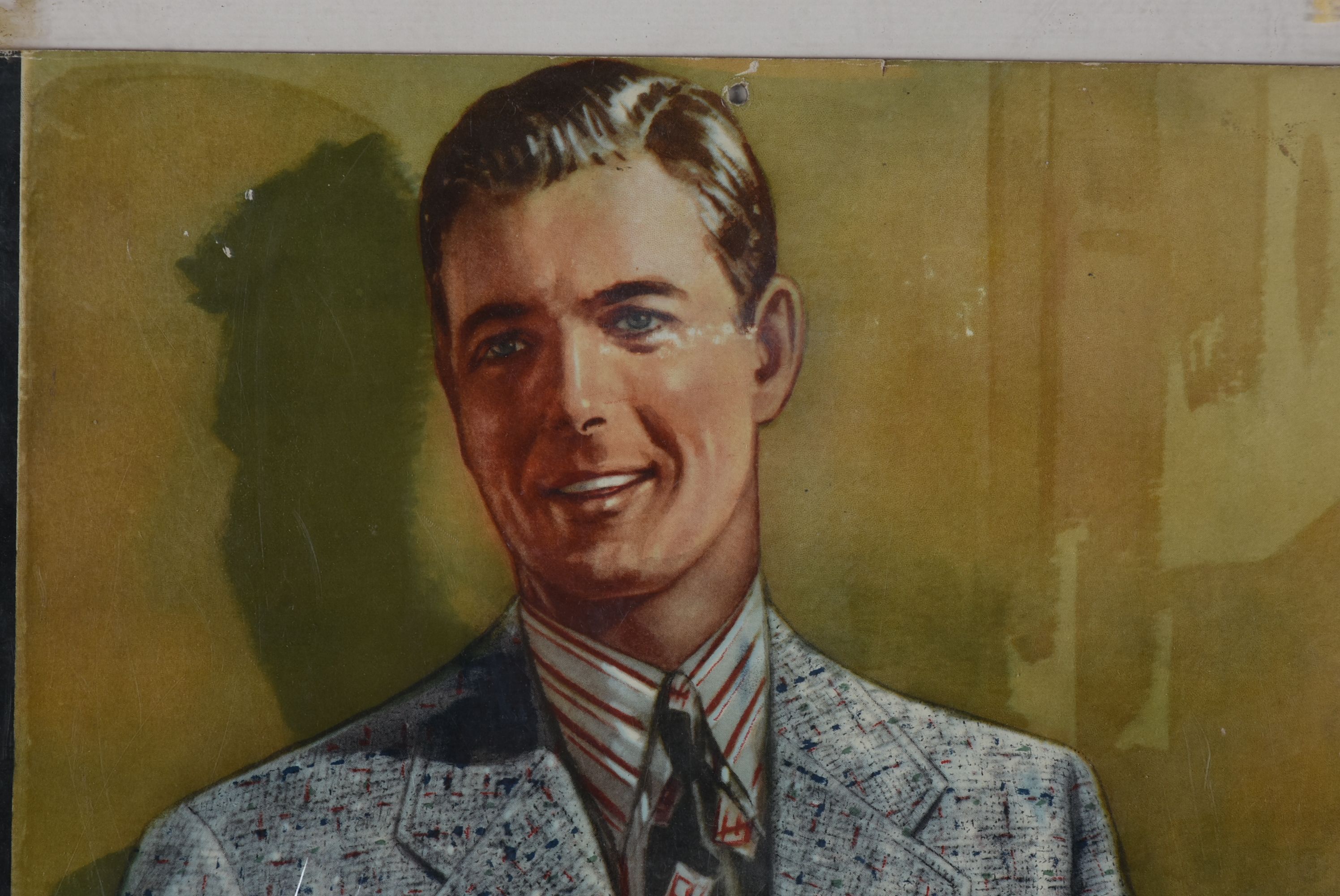 Vintage 1940s Men's Clothing Advertisement for International Custom Clothes