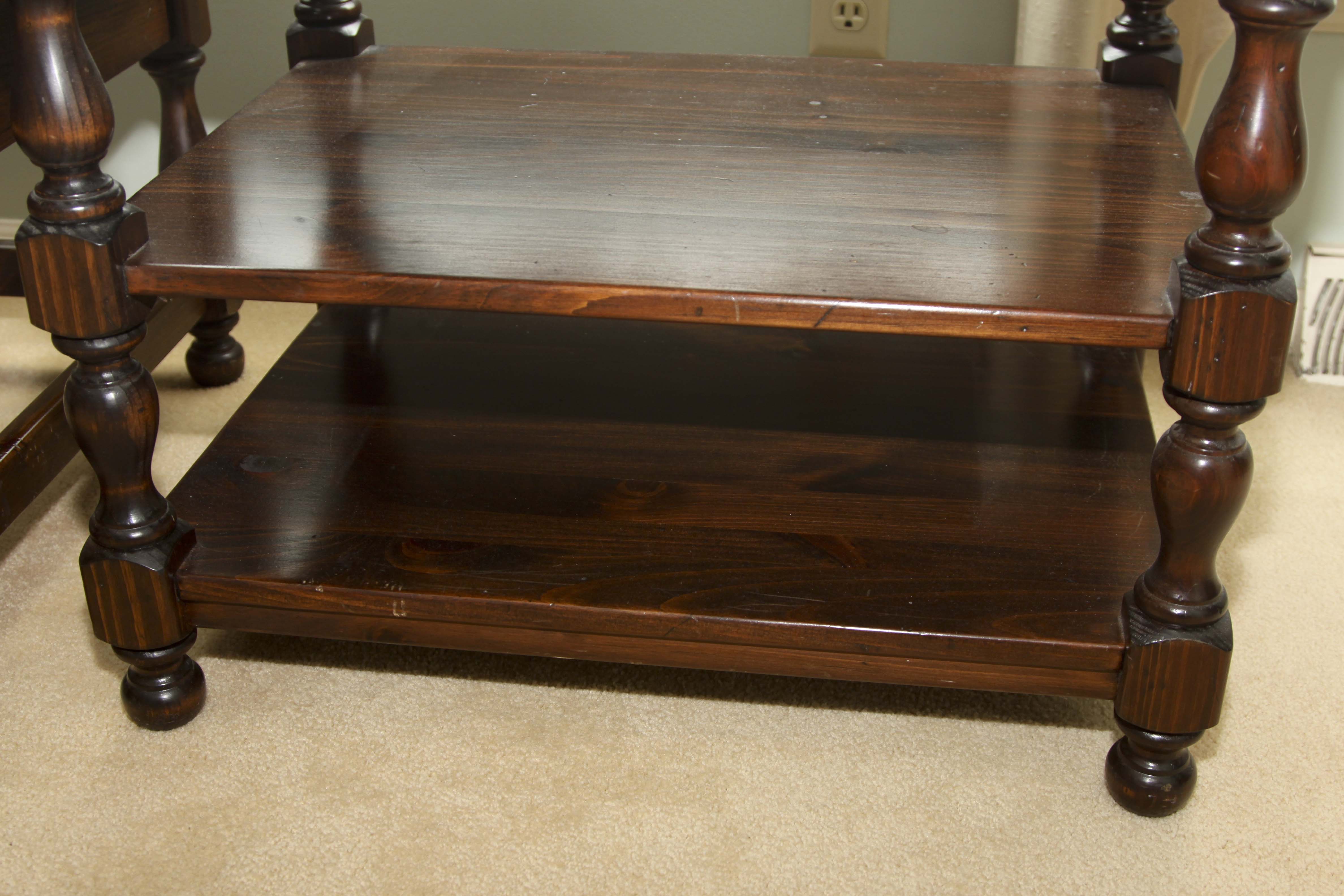 Pair of Vintage Ethan Allen End Tables 'Old Tavern Collection'