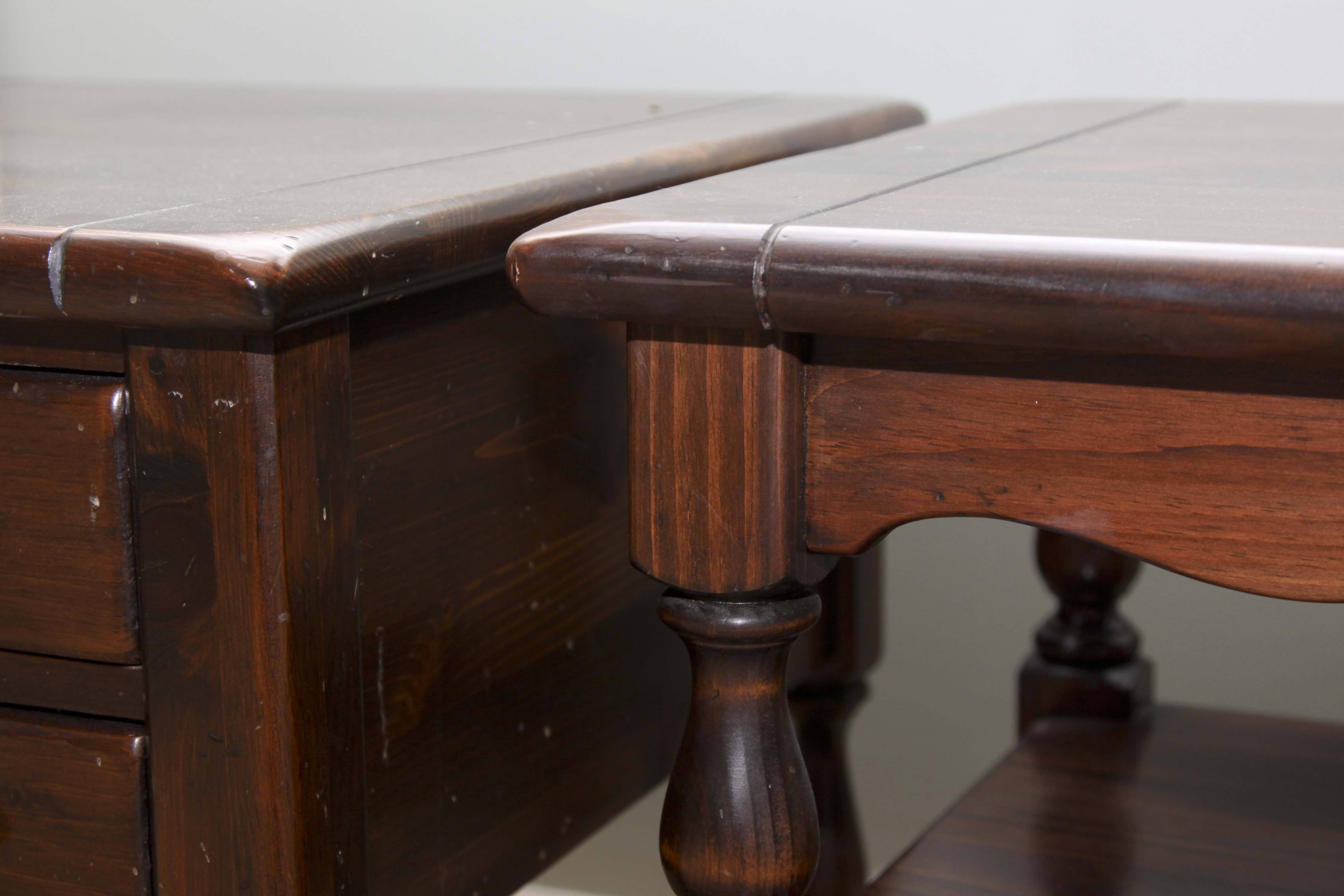 Pair of Vintage Ethan Allen End Tables 'Old Tavern Collection'