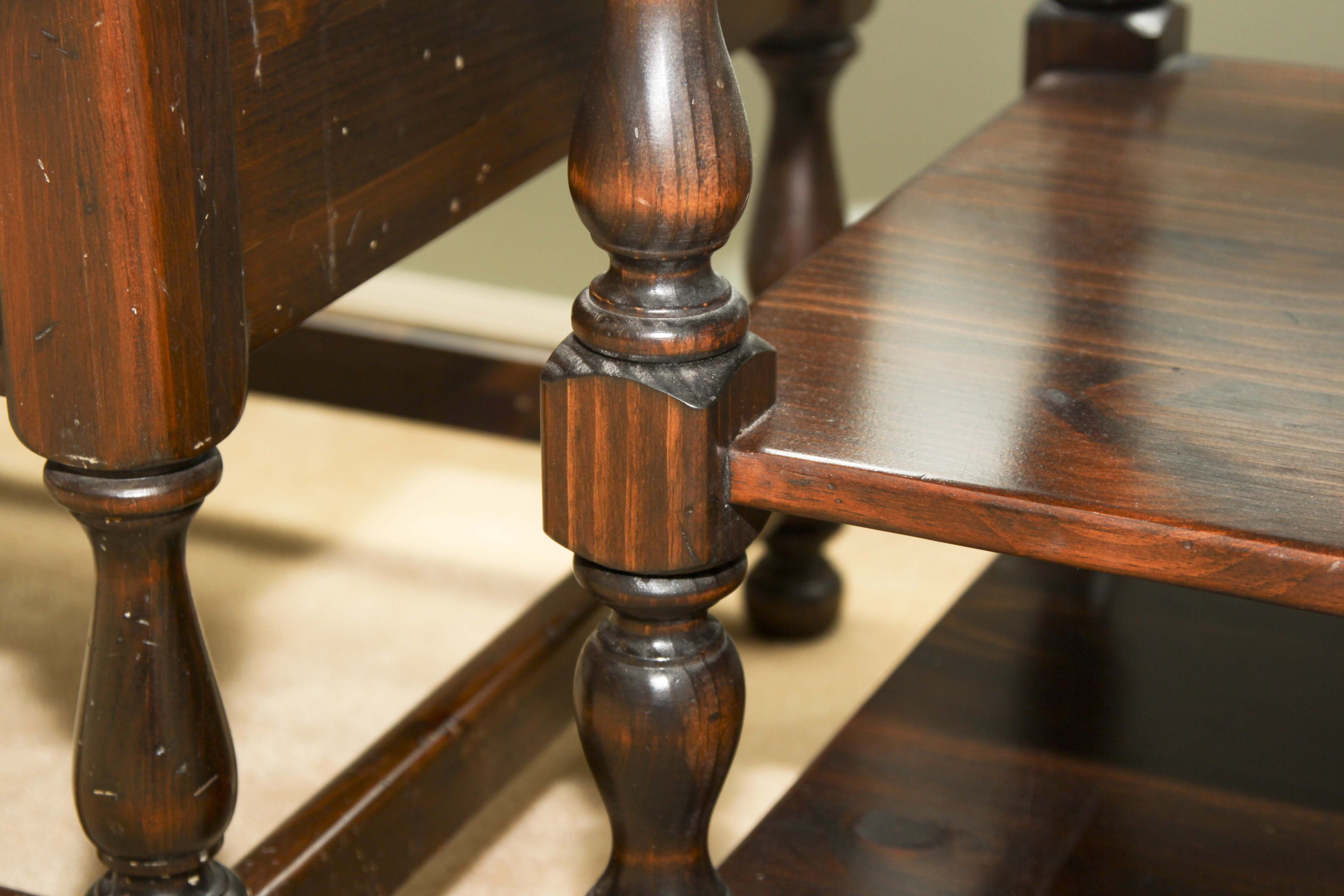 Pair of Vintage Ethan Allen End Tables 'Old Tavern Collection'