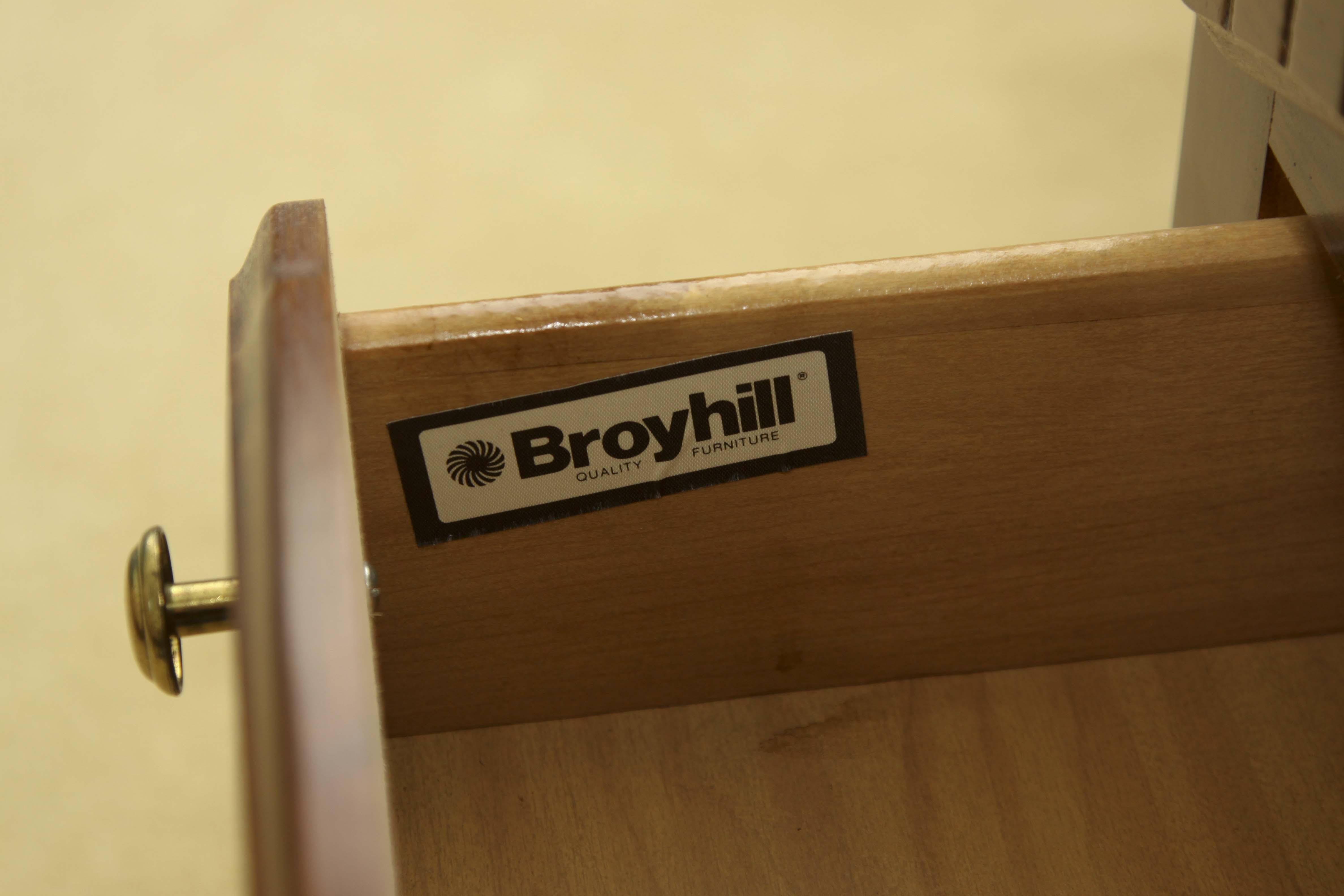 Wood Nighsttand and Wall Mirror