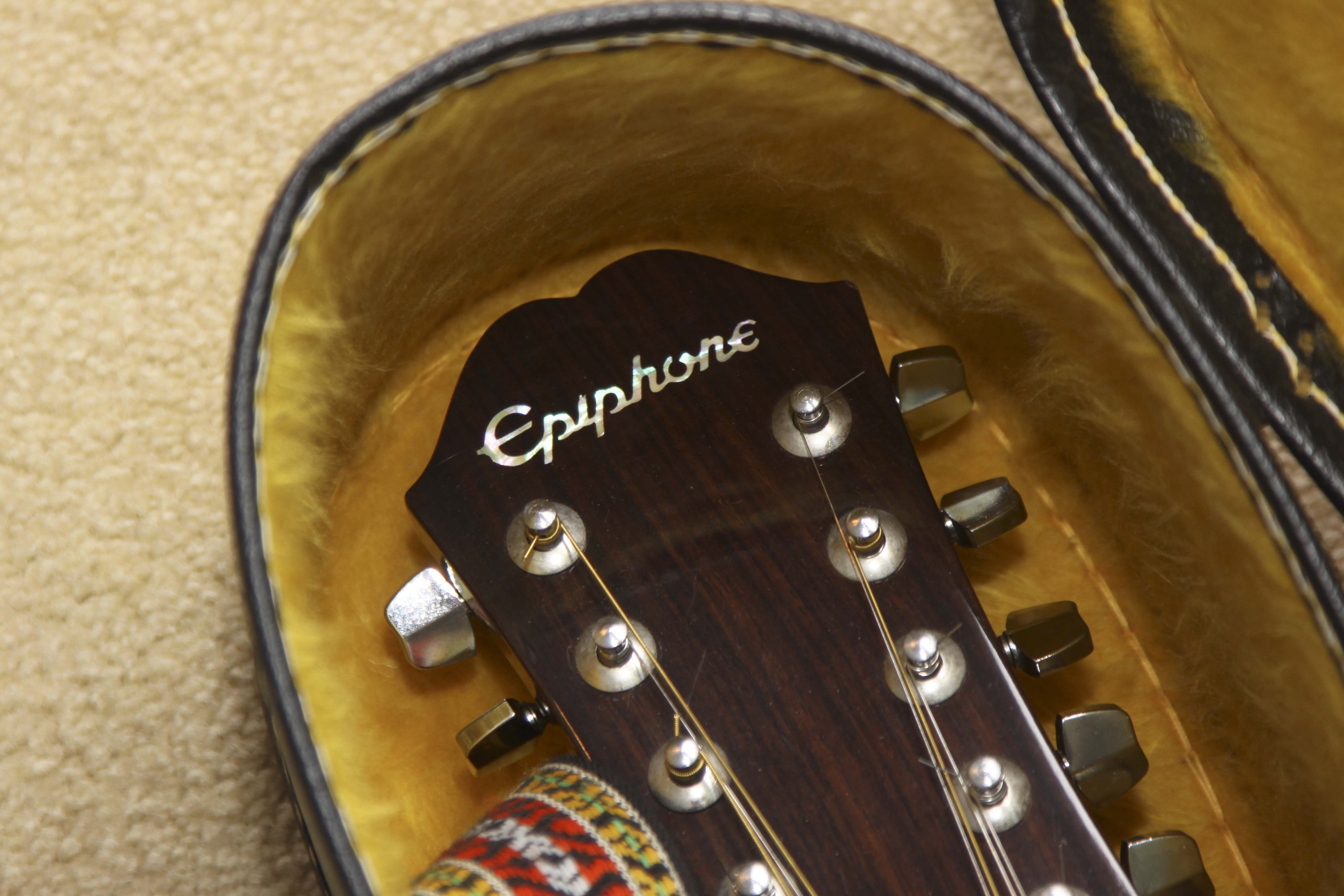 Epiphone Acoustic Guitar With Case Model PR-715-12-N