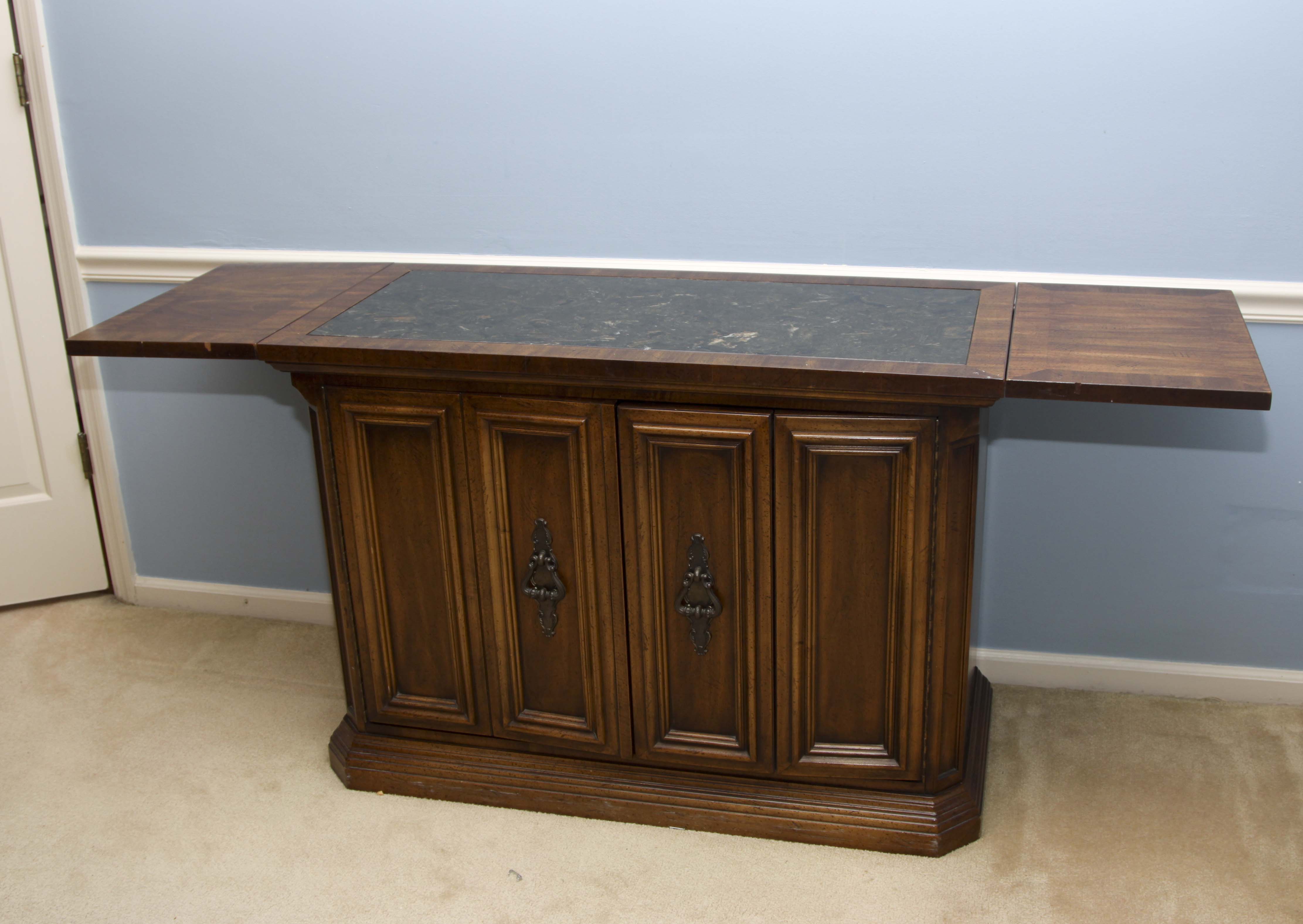 Vintage Wood and Granite Buffet
