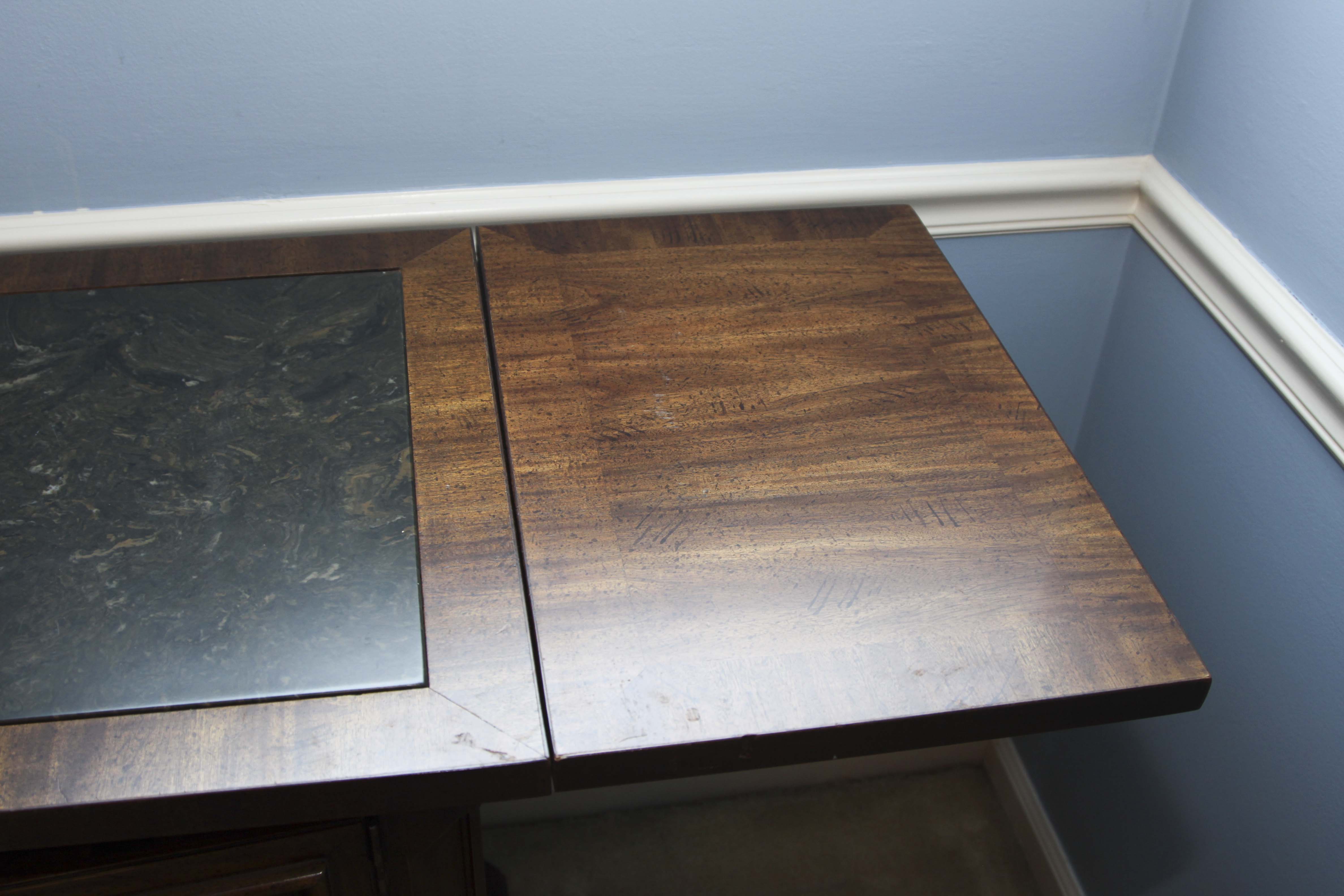 Vintage Wood and Granite Buffet