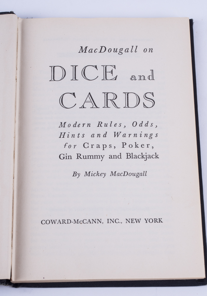 Pair of Vintage Dice and Card First and Second Edition Books