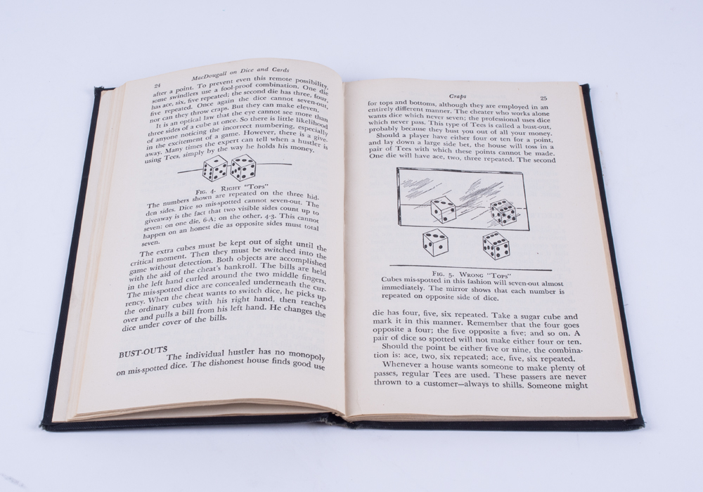 Pair of Vintage Dice and Card First and Second Edition Books