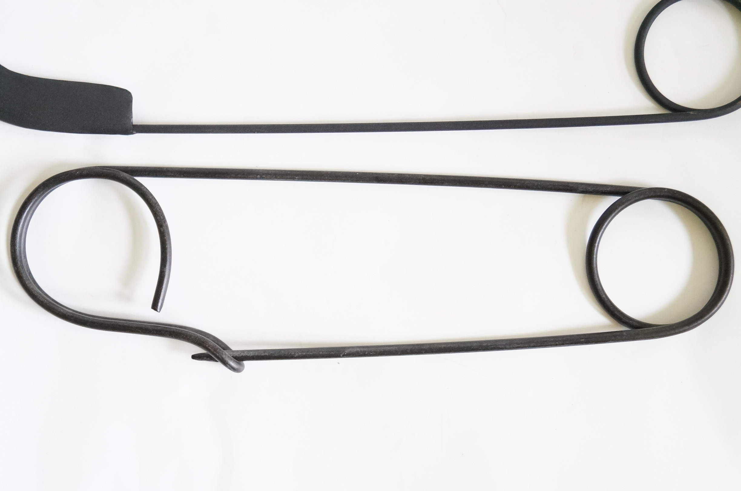 Trio of Large Metal Safety Pins