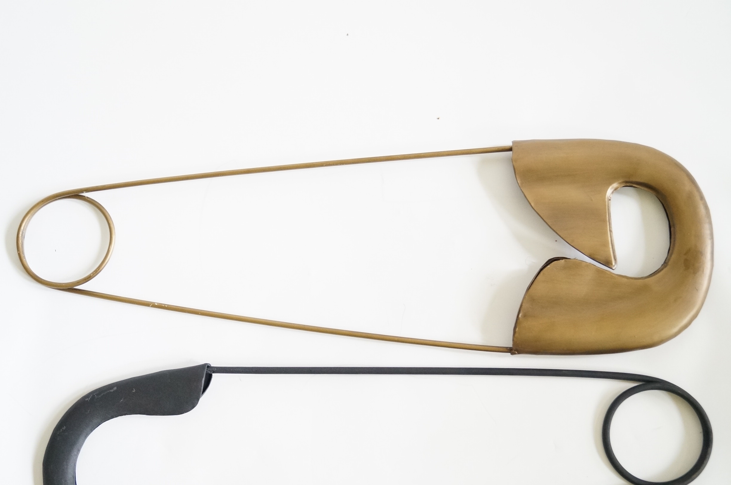 Trio of Large Metal Safety Pins