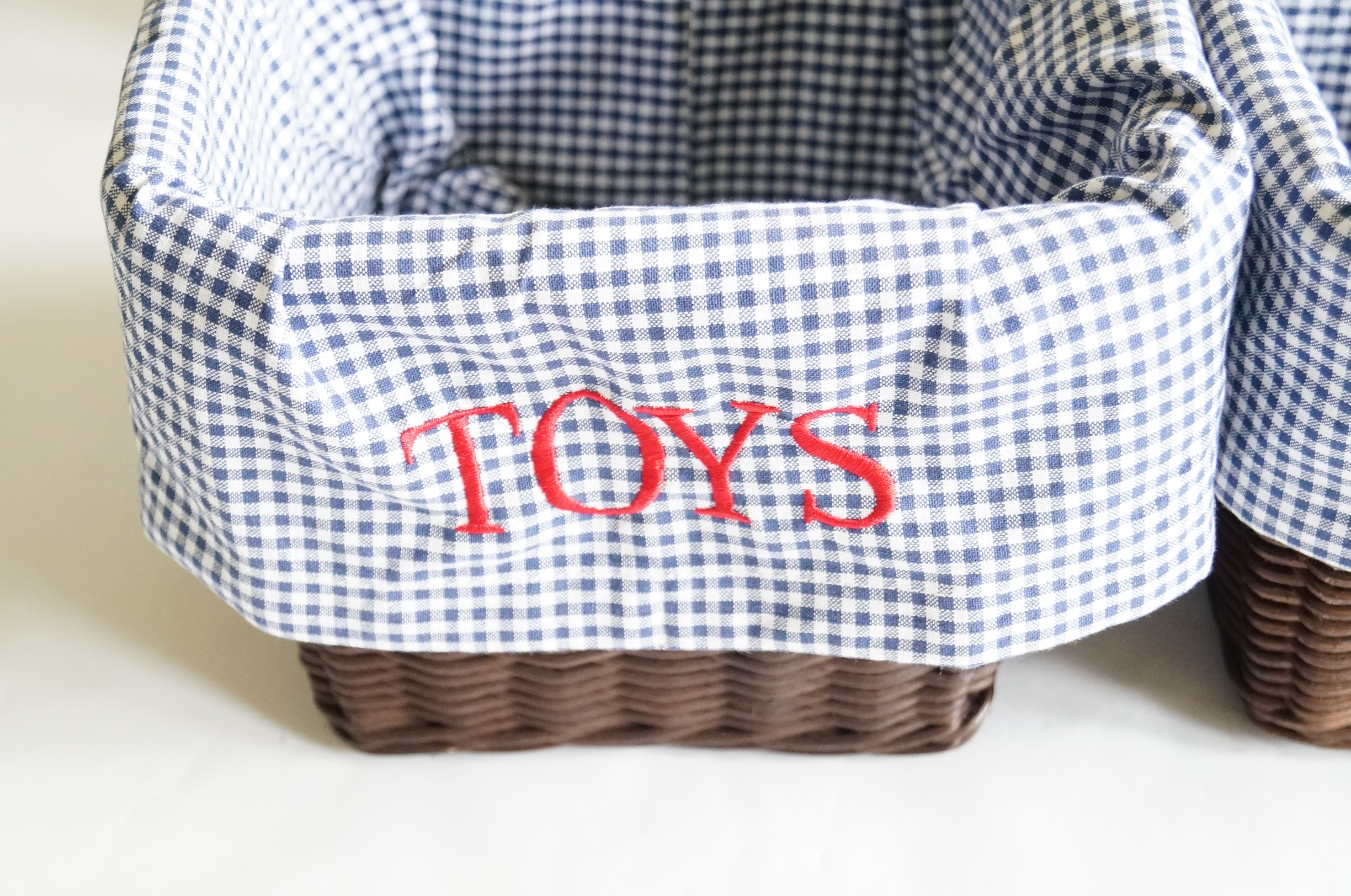 Baskets and Gingham Containers