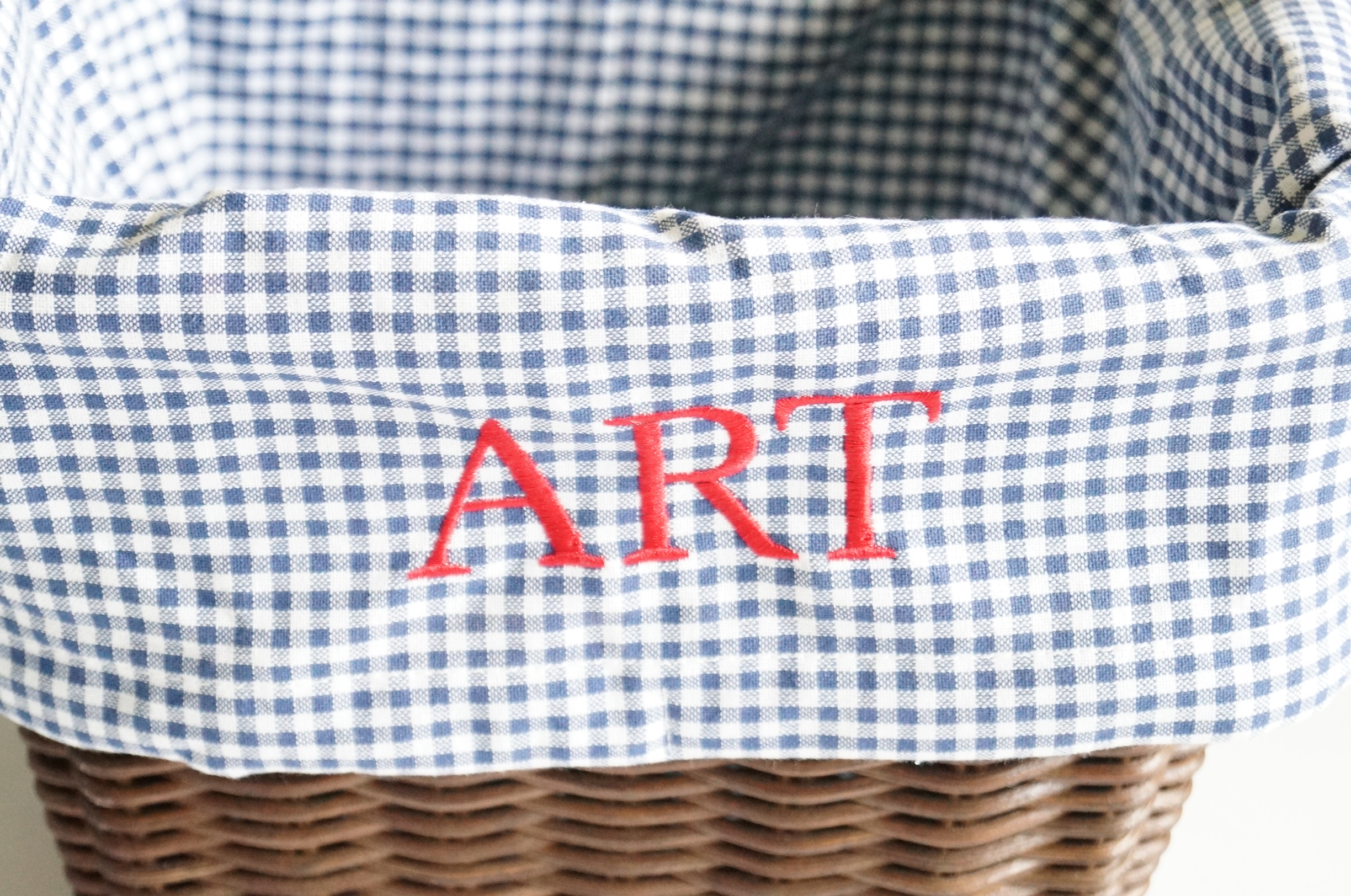 Baskets and Gingham Containers