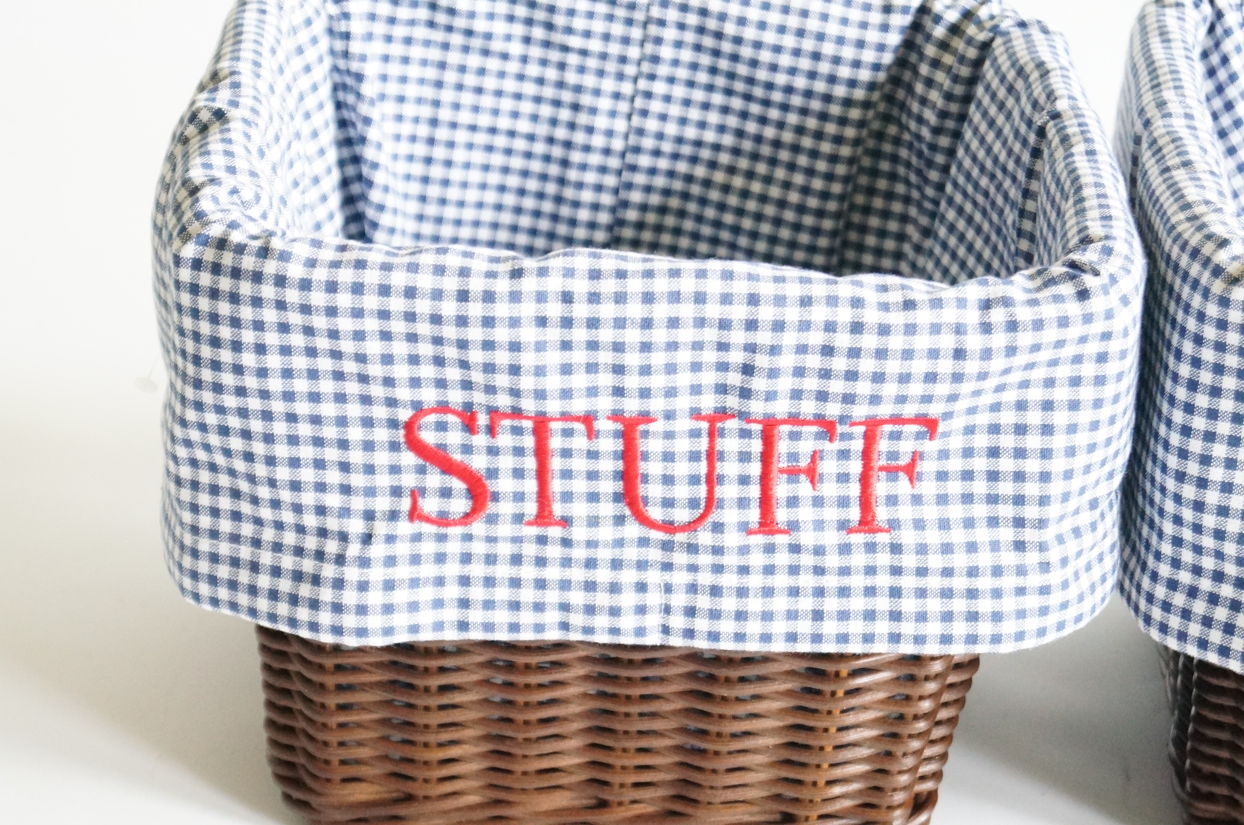 Baskets and Gingham Containers