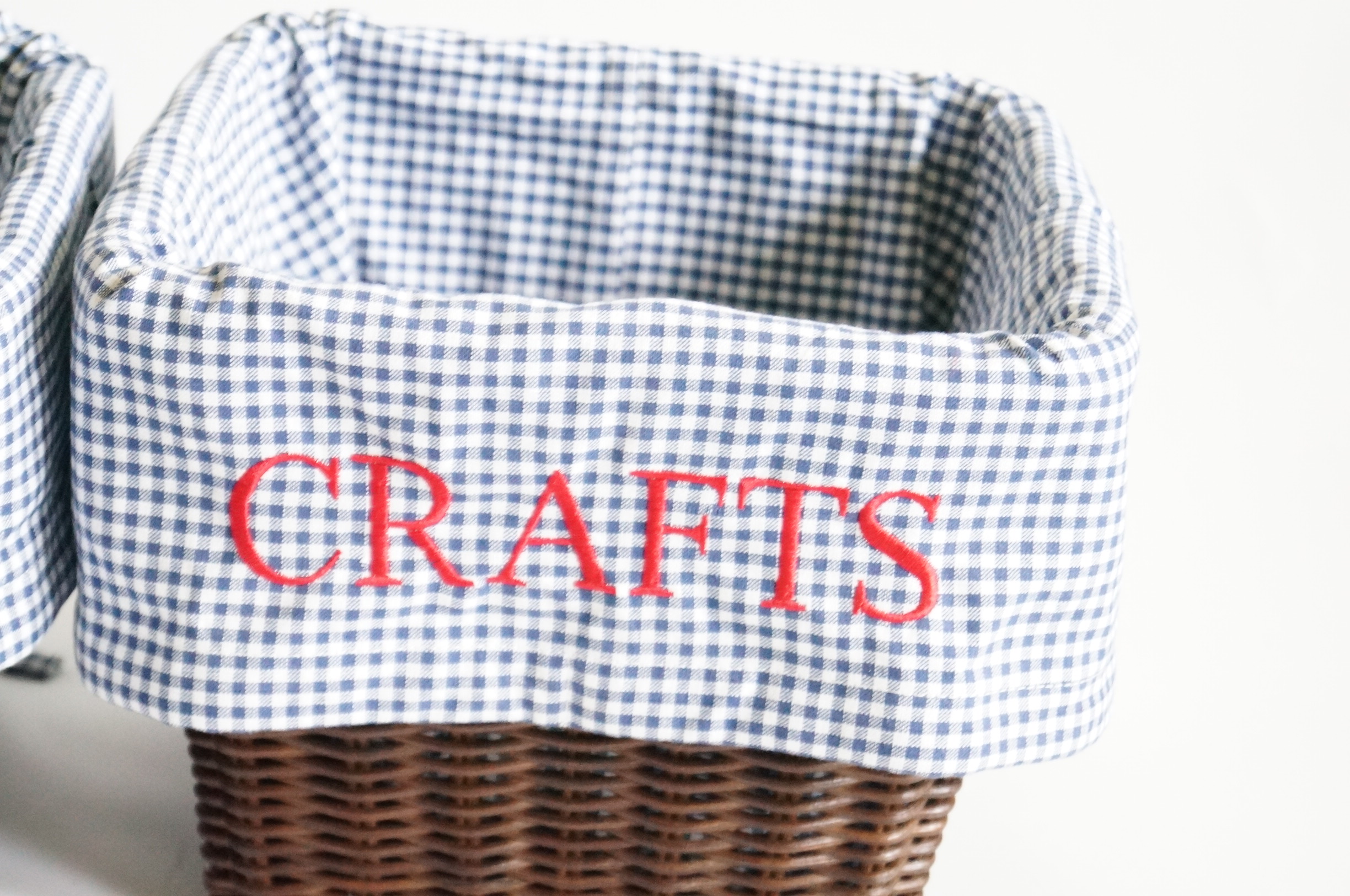 Baskets and Gingham Containers