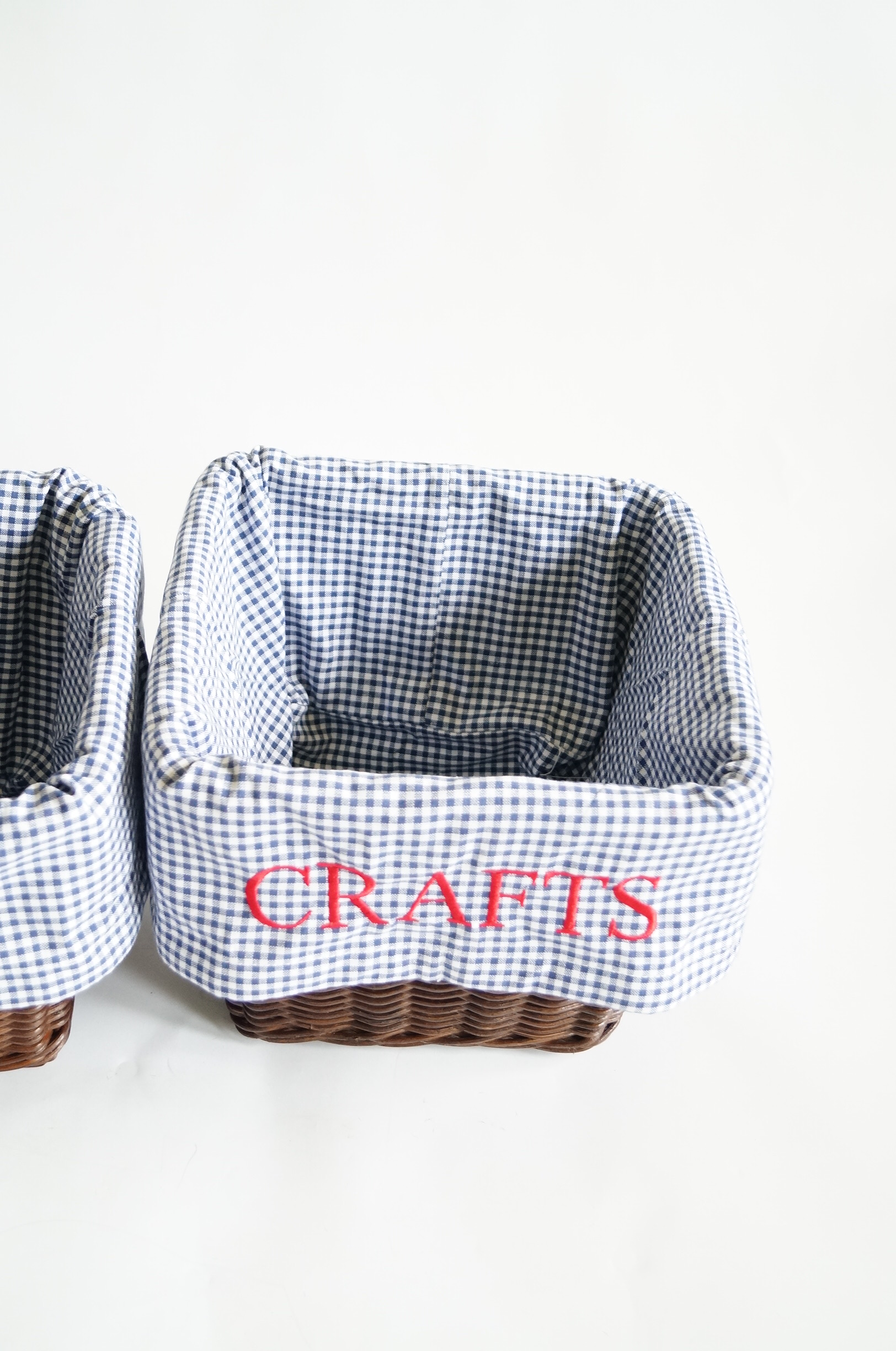 Baskets and Gingham Containers