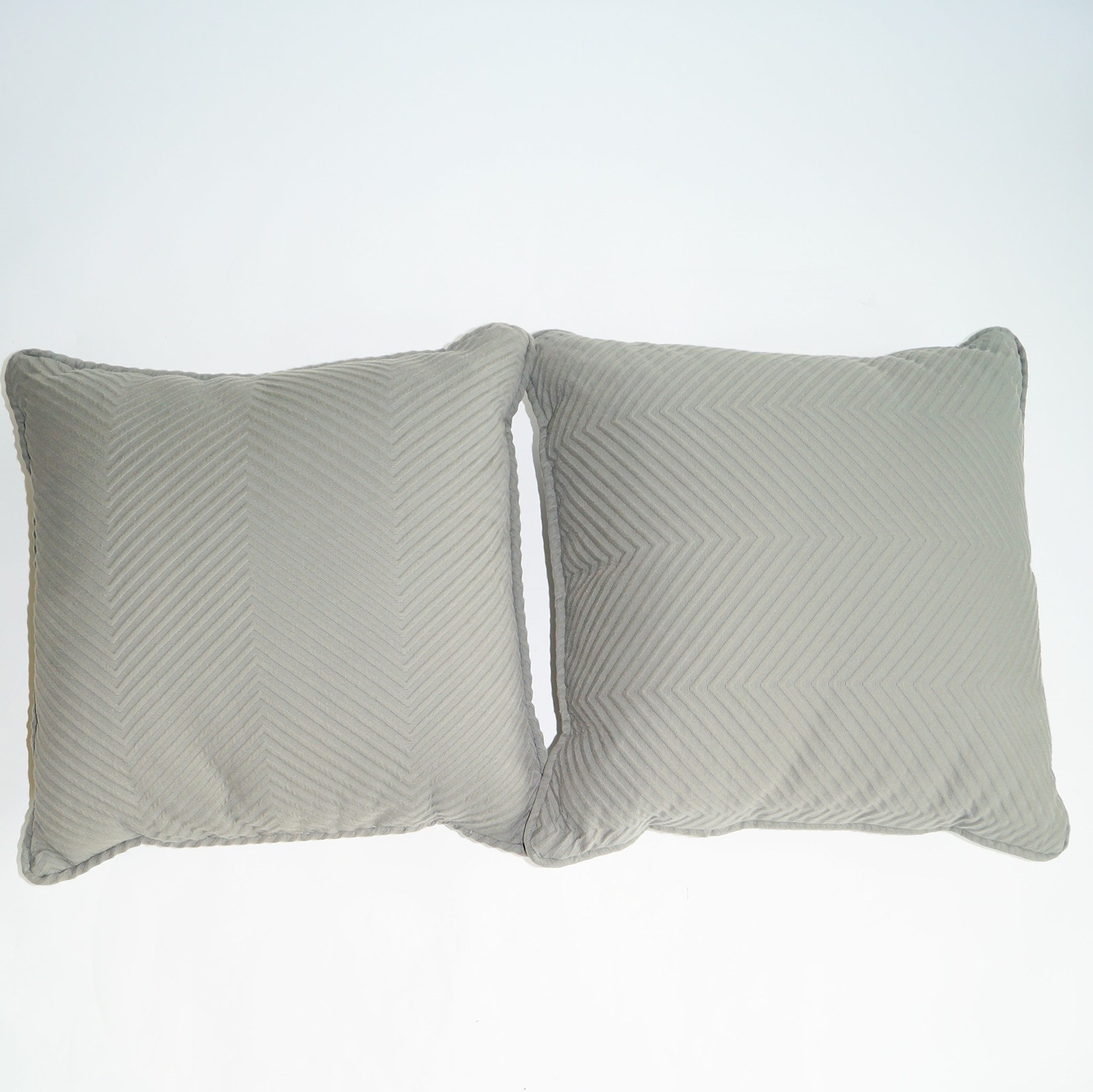 Pair of Slate Grey Throw Pillows