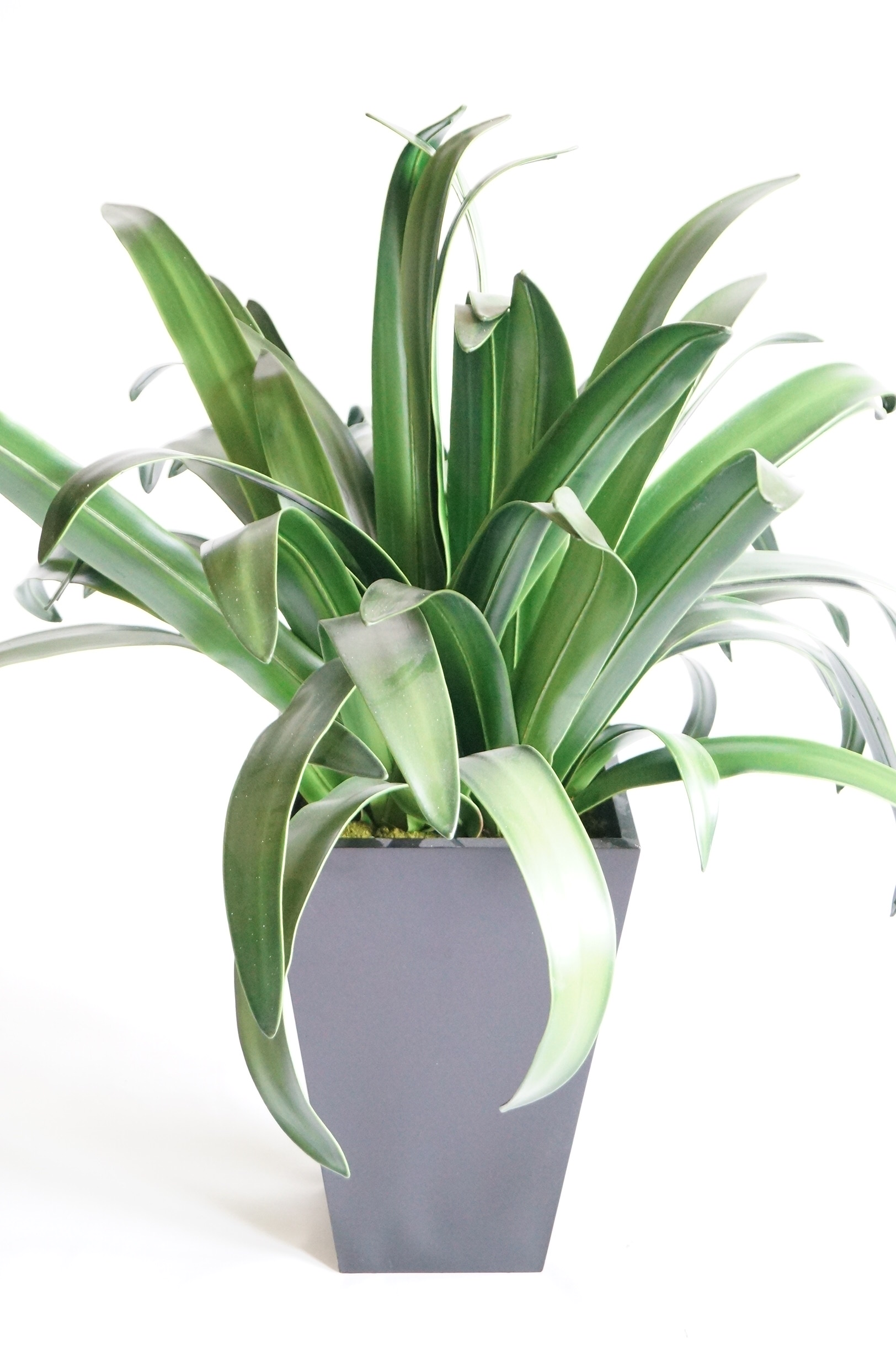 Artificial Green Plant in Metal Container