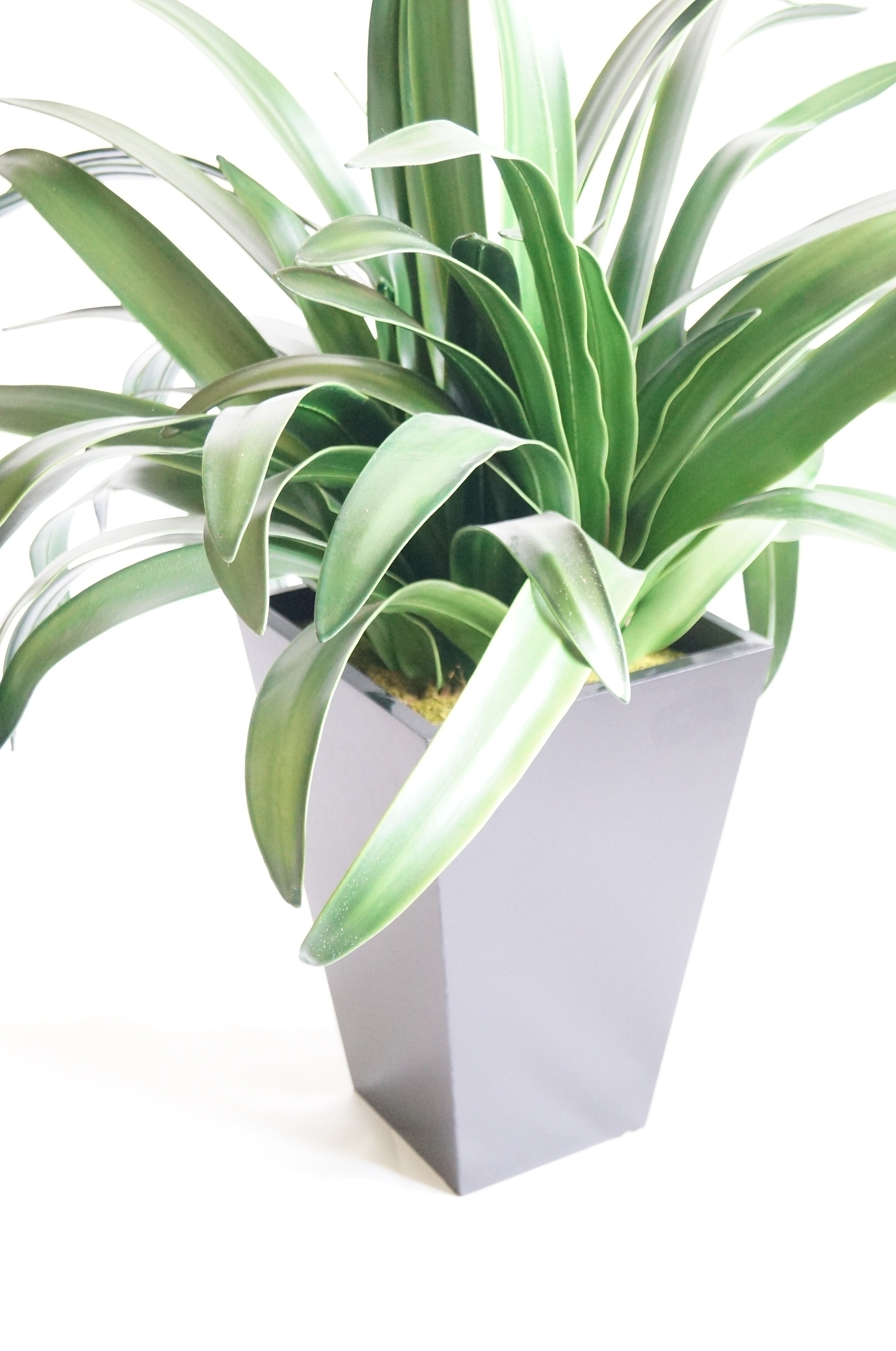 Artificial Green Plant in Metal Container