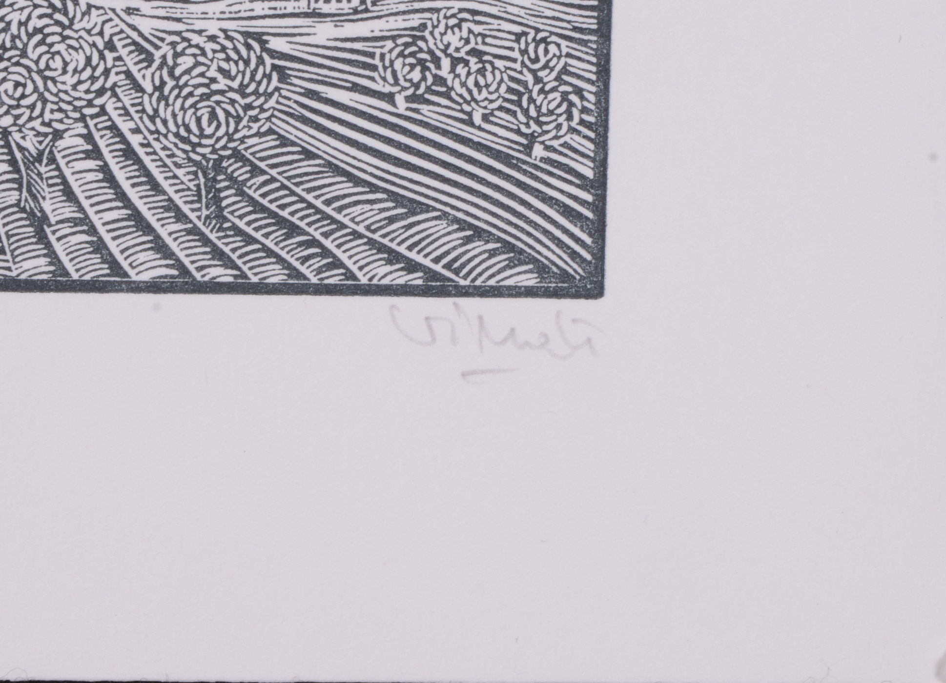 Pair of Signed Woodblock Prints of Assisi, Italy