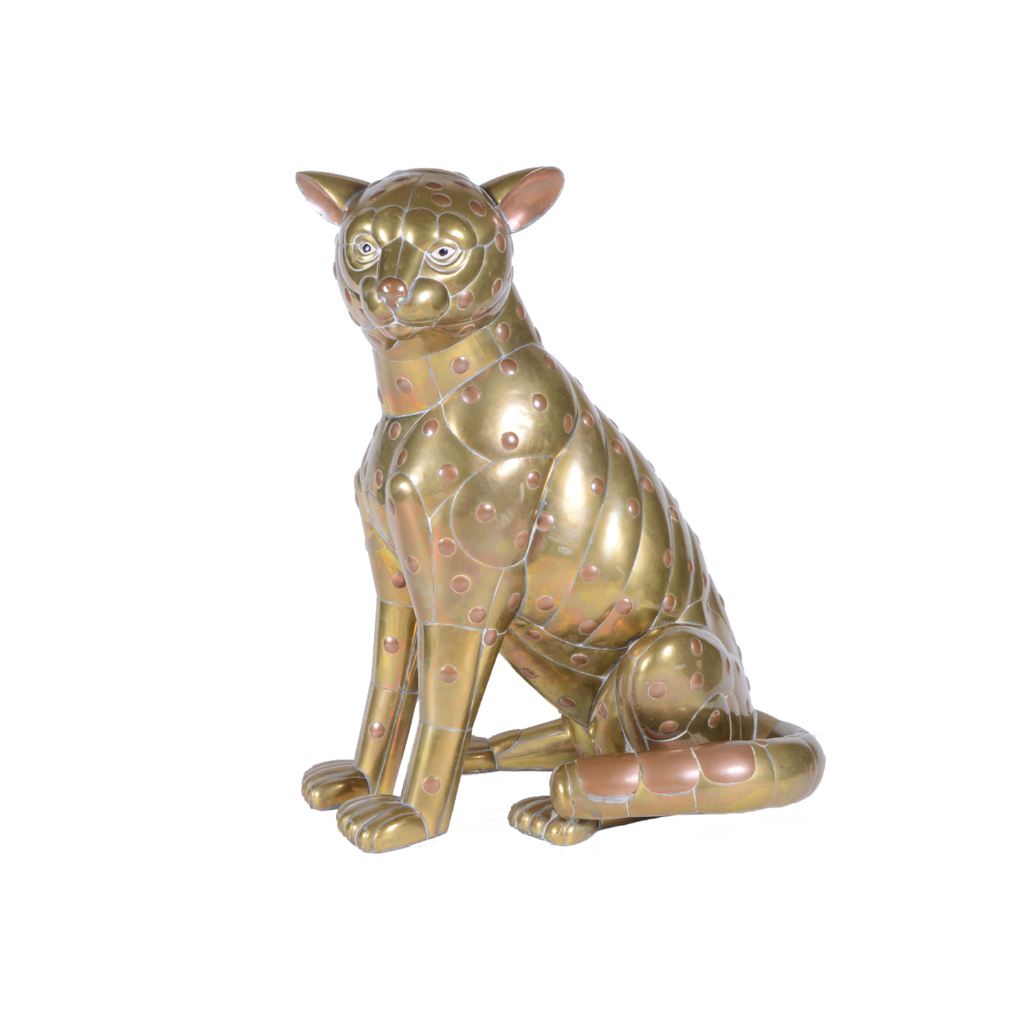 Brass Cheetah Statuette