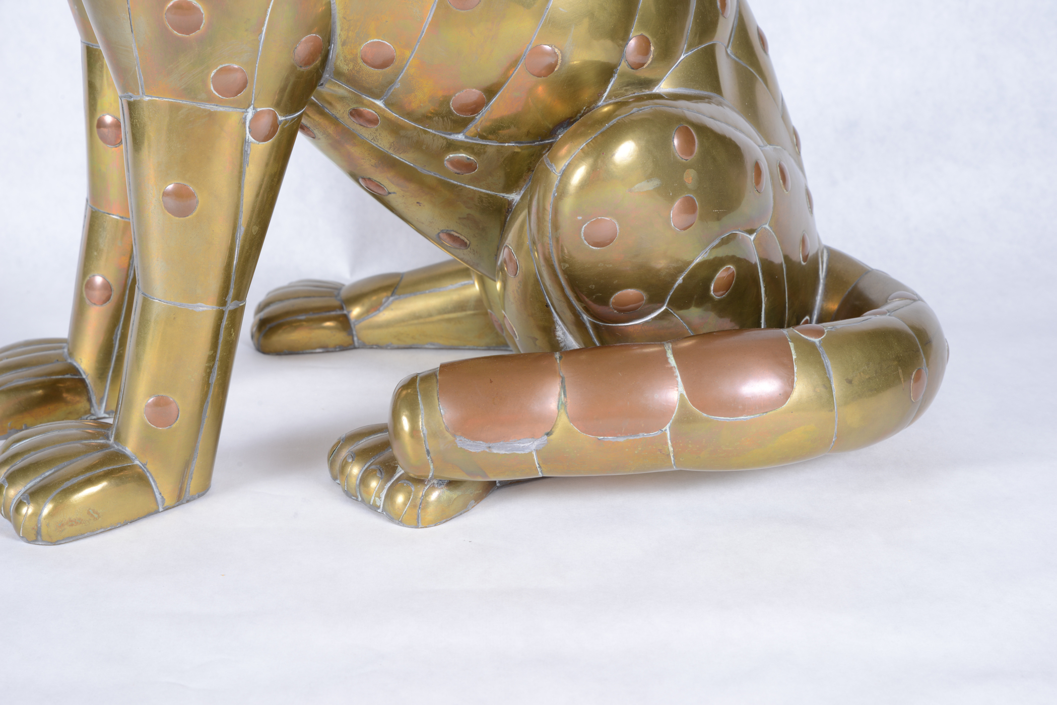 Brass Cheetah Statuette