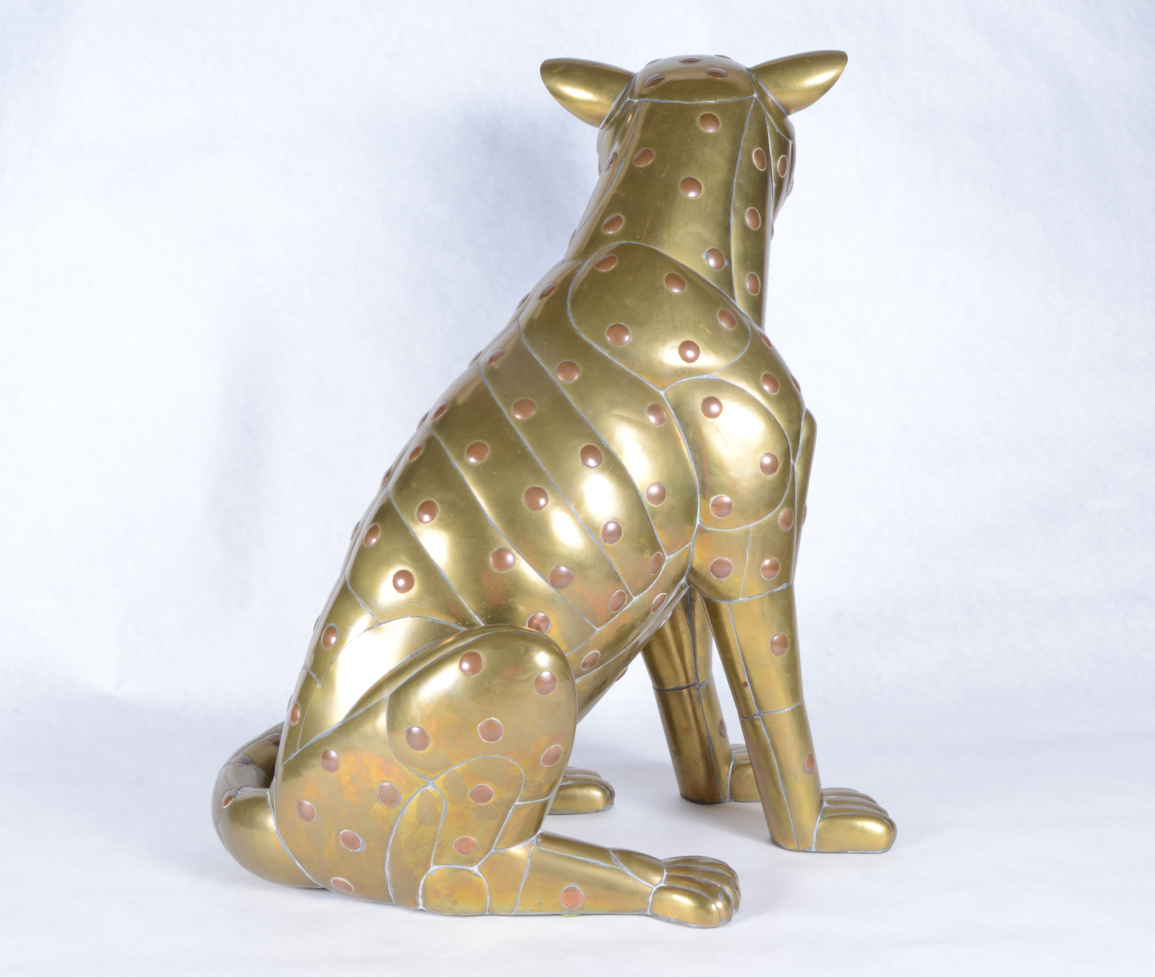 Brass Cheetah Statuette