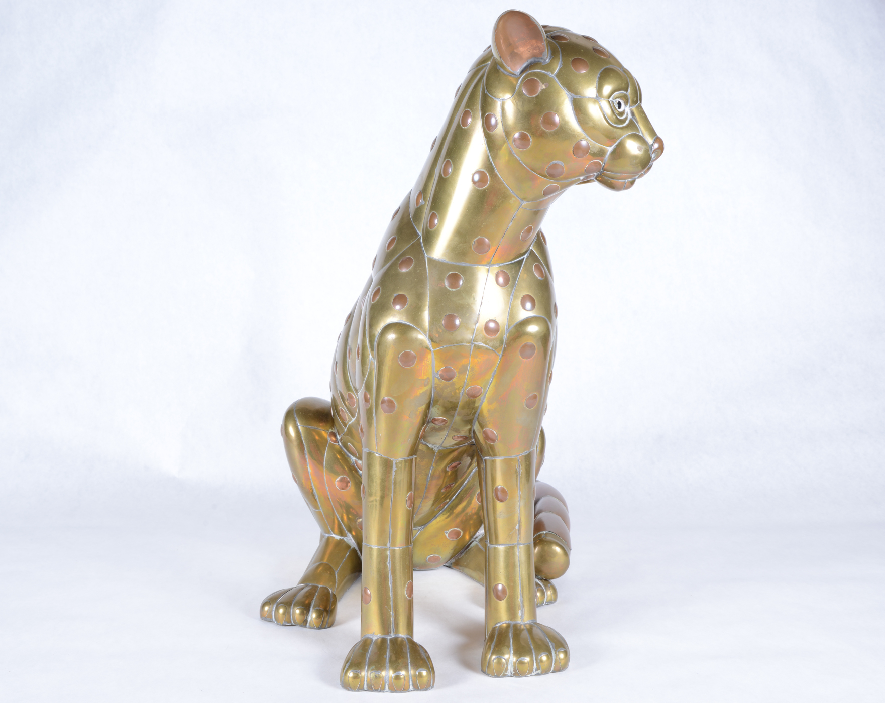 Brass Cheetah Statuette