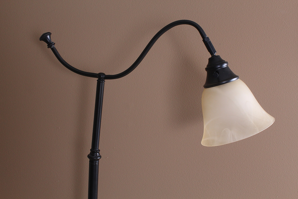 Black Cast Metal Floor Lamp