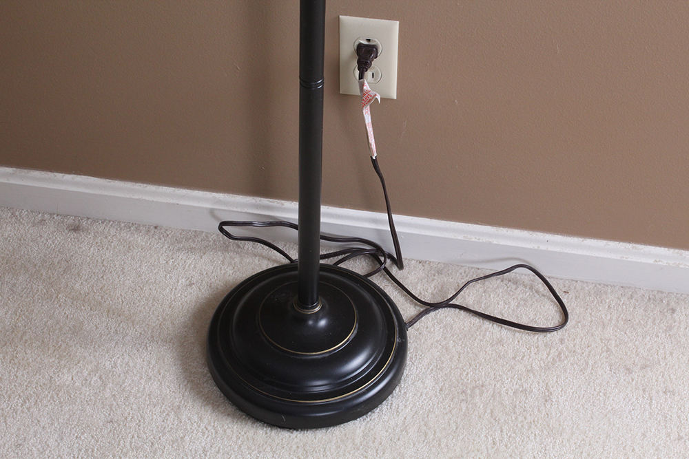Black Cast Metal Floor Lamp