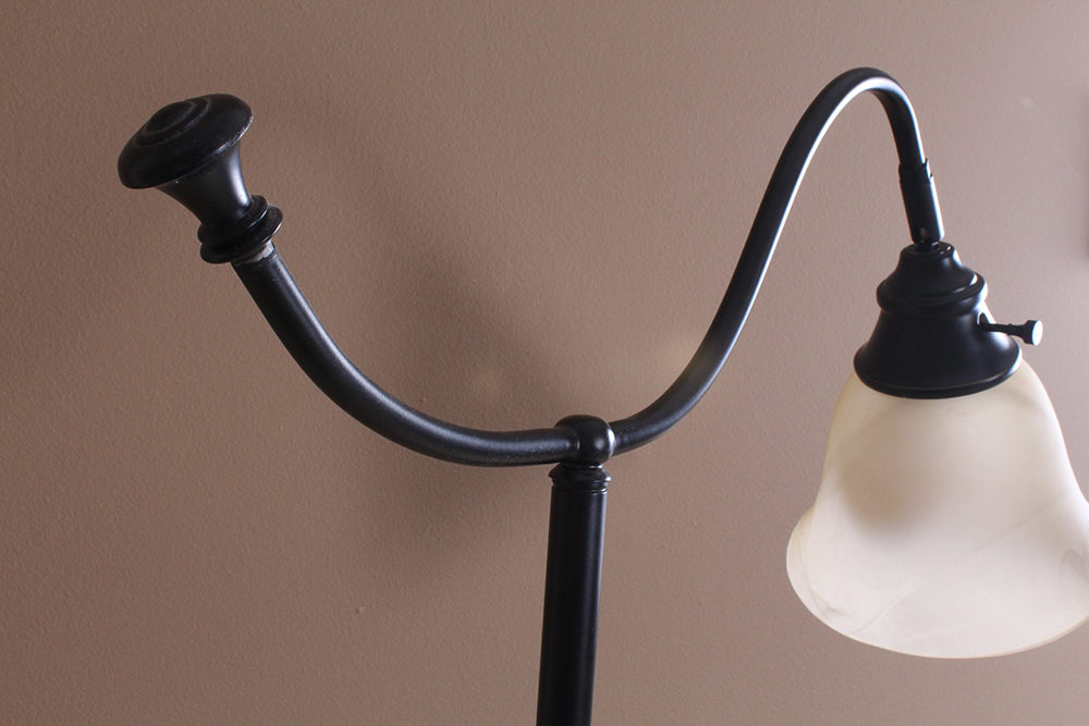 Black Cast Metal Floor Lamp