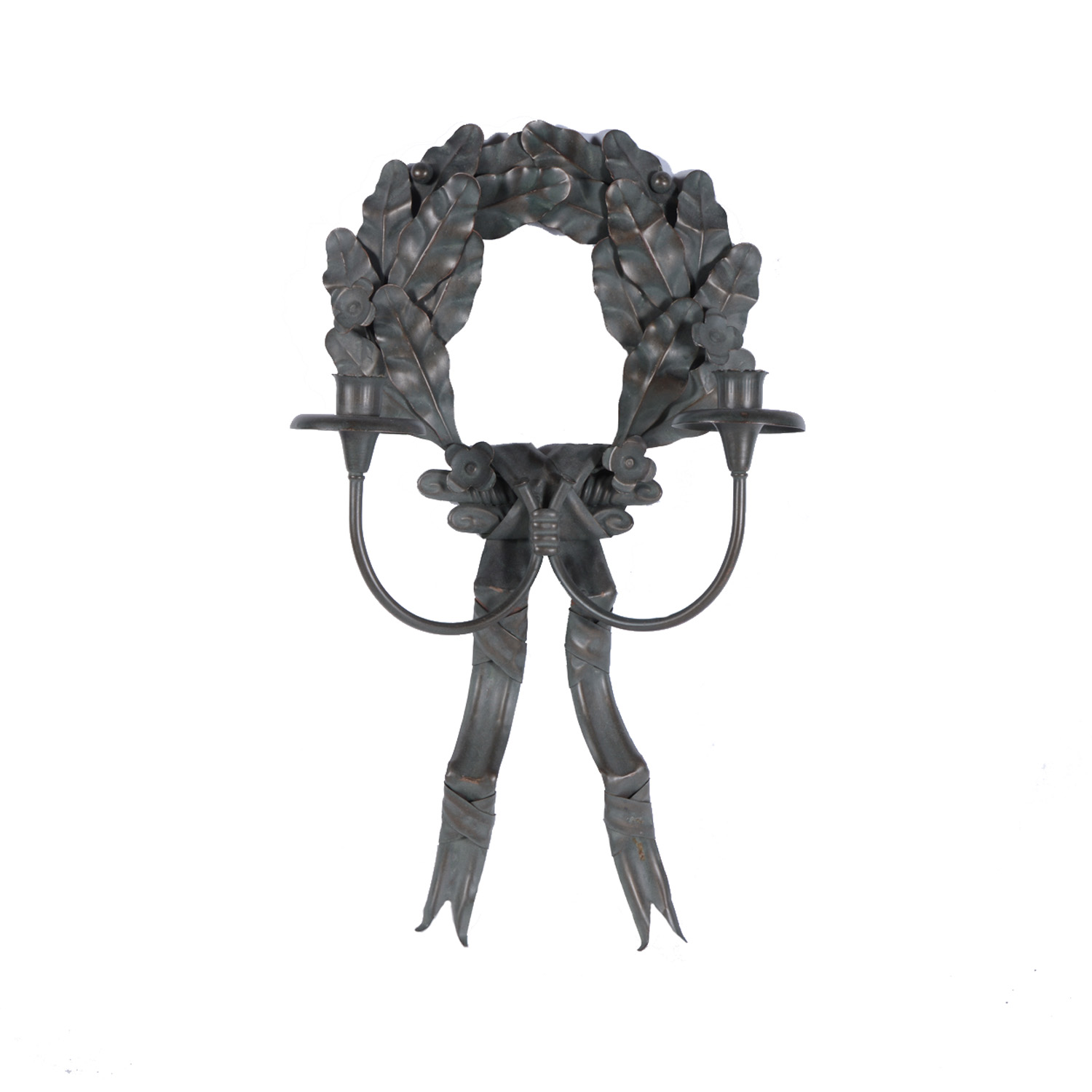 Italian Metal Candle Wall Sconce