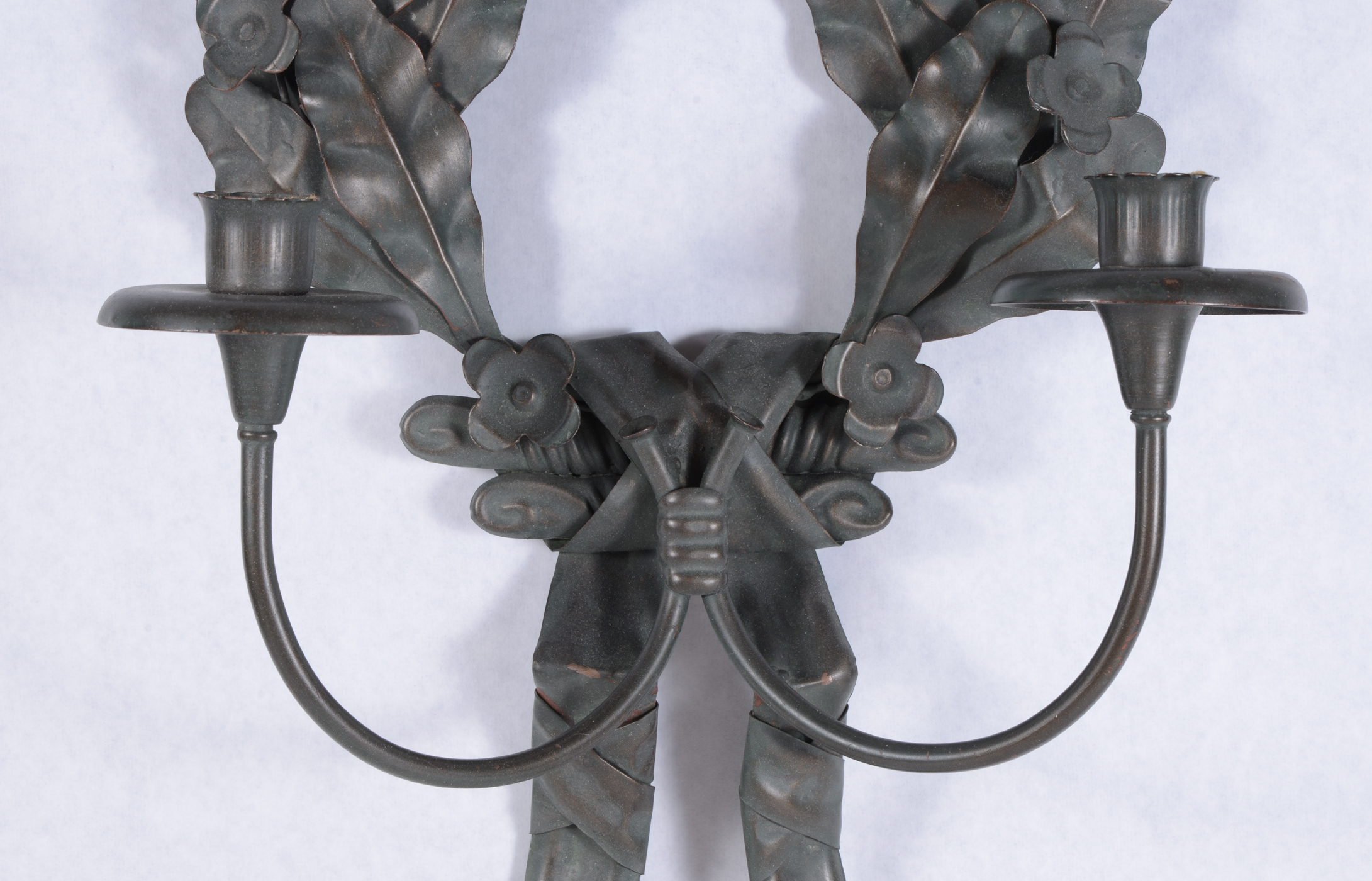 Italian Metal Candle Wall Sconce