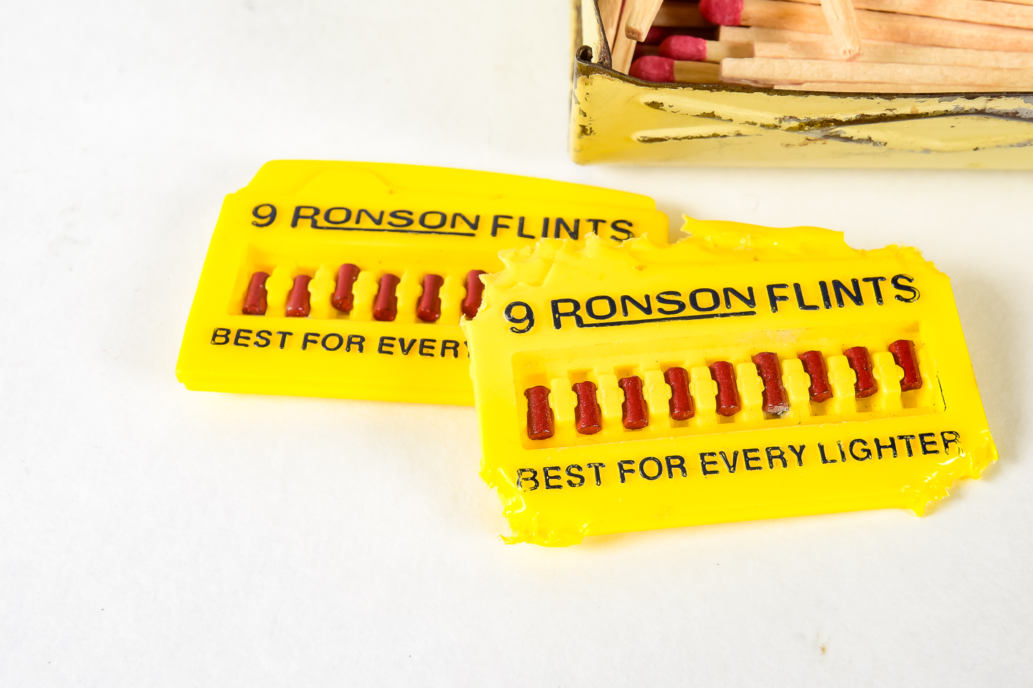 Vintage Metal Match Holder and Zippo Lighter Set