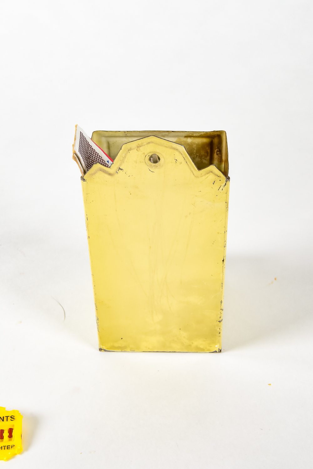 Vintage Metal Match Holder and Zippo Lighter Set